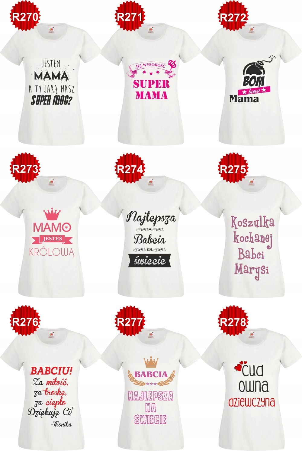 Koszulka dla mamy tekst Mała mi Padłaś Powstań