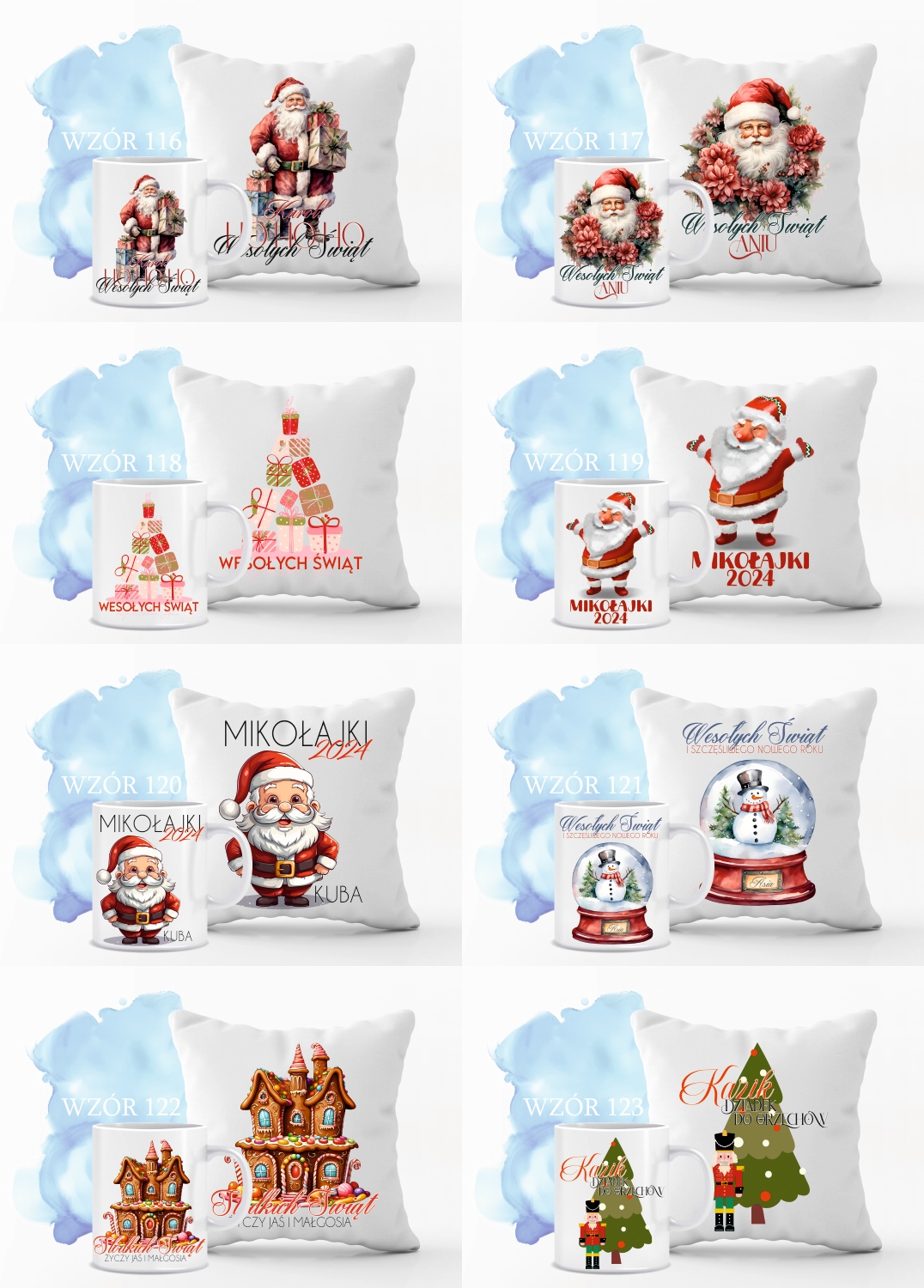 Zestaw PODUSZKA i KUBEK nadruk personalizowany PREZENT na boże narodzenie