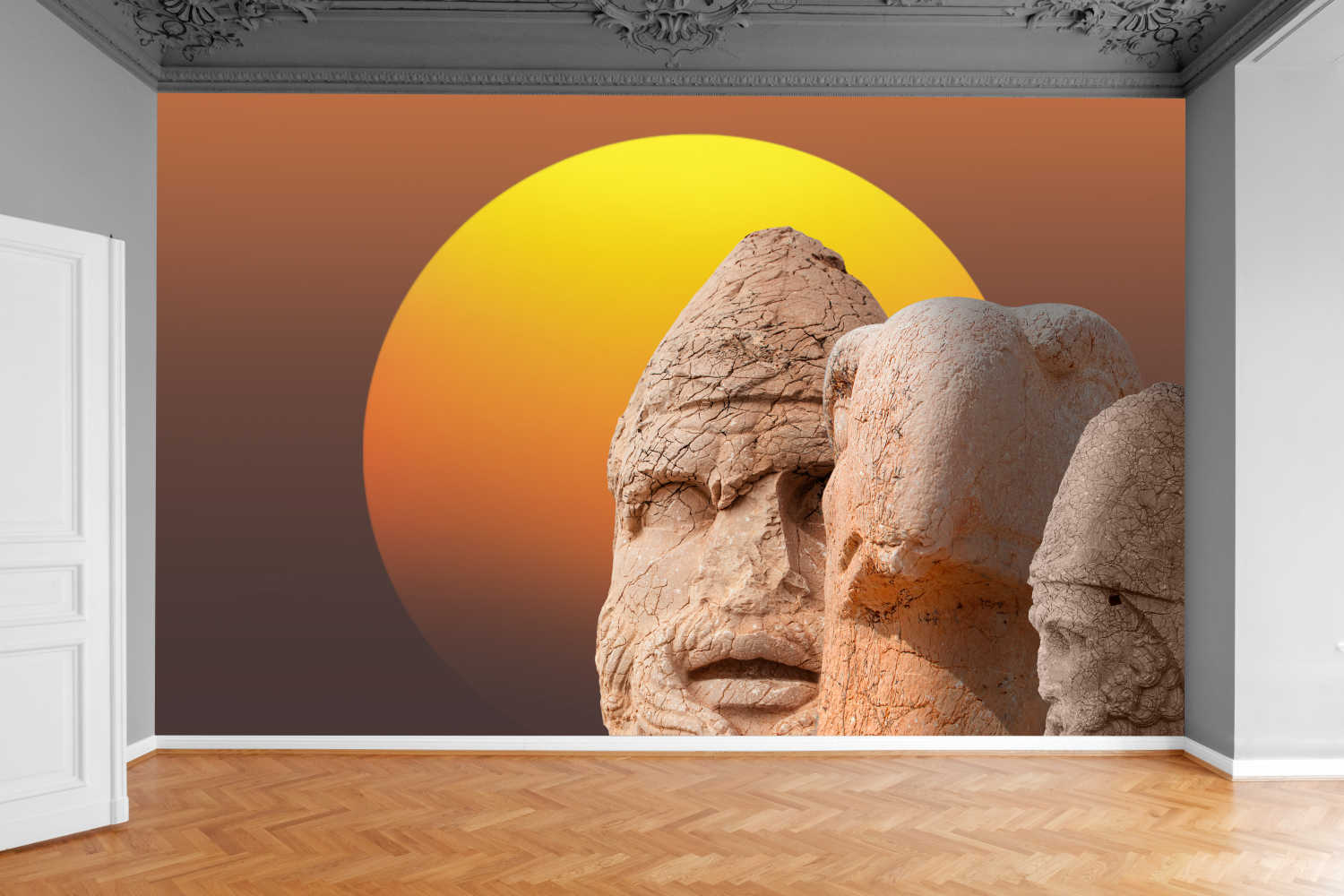 Fototapeta PIRAMIDA SKALNA ZACHÓD SŁOŃCA 130x80