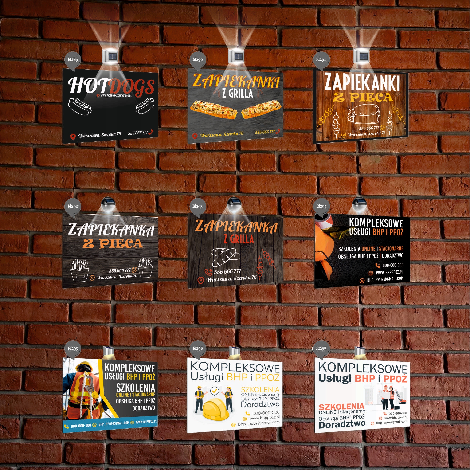 nadruk UV TABLICZKA reklamowa z lampką SZYLD 40x30 dibond SALA BANKIETOWA