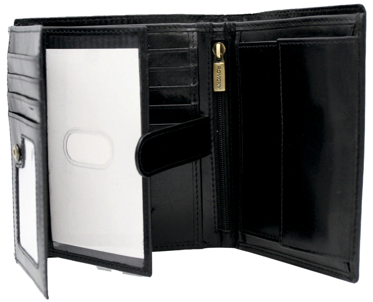 Portfel męski skórzany czarny GRAWEROWANY prezent dla kierowcy twój napis