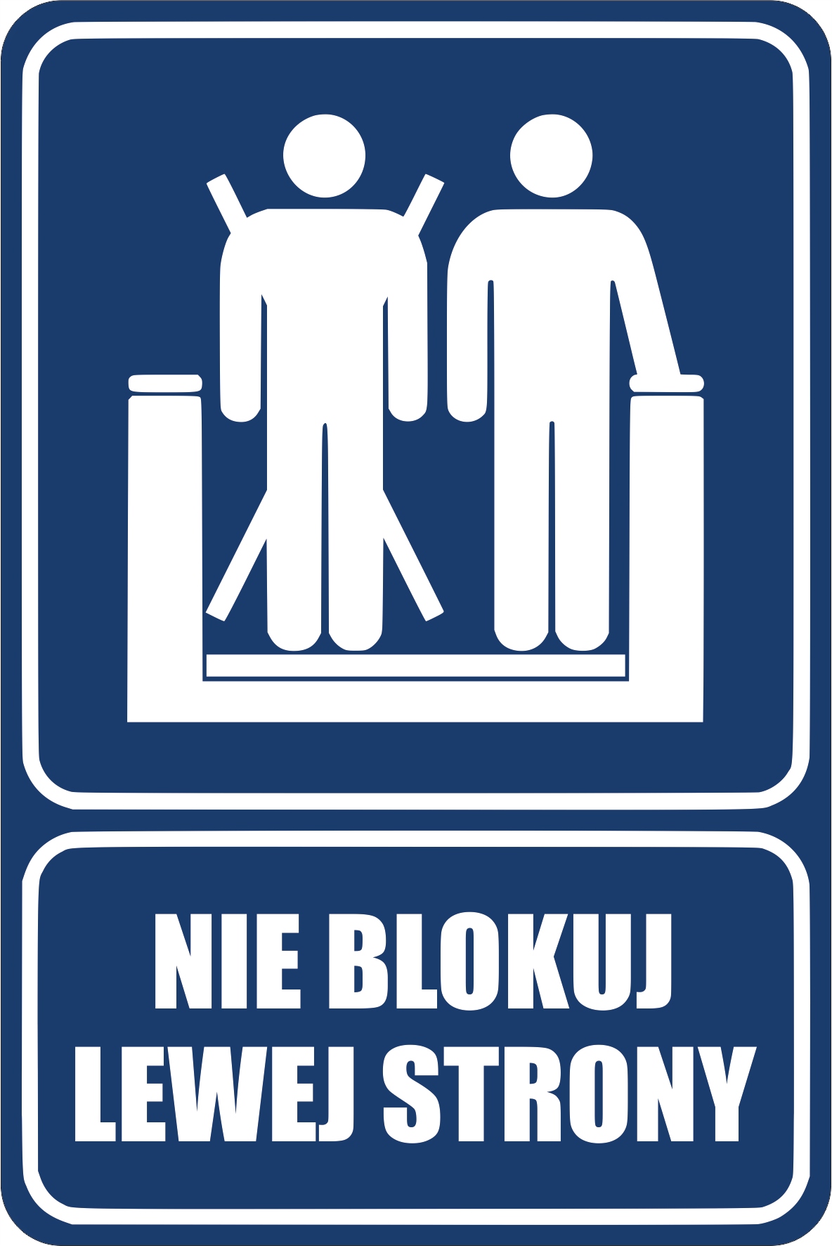 Tabliczka grawer informacyjna piktogram 20x15 nie blokuj lewej strony