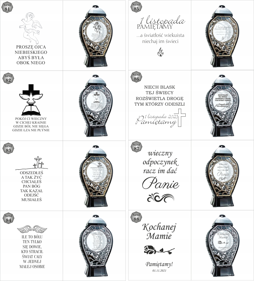 DUŻY Znicz personalizowany z datą napisem tekstem imieniem unikalny