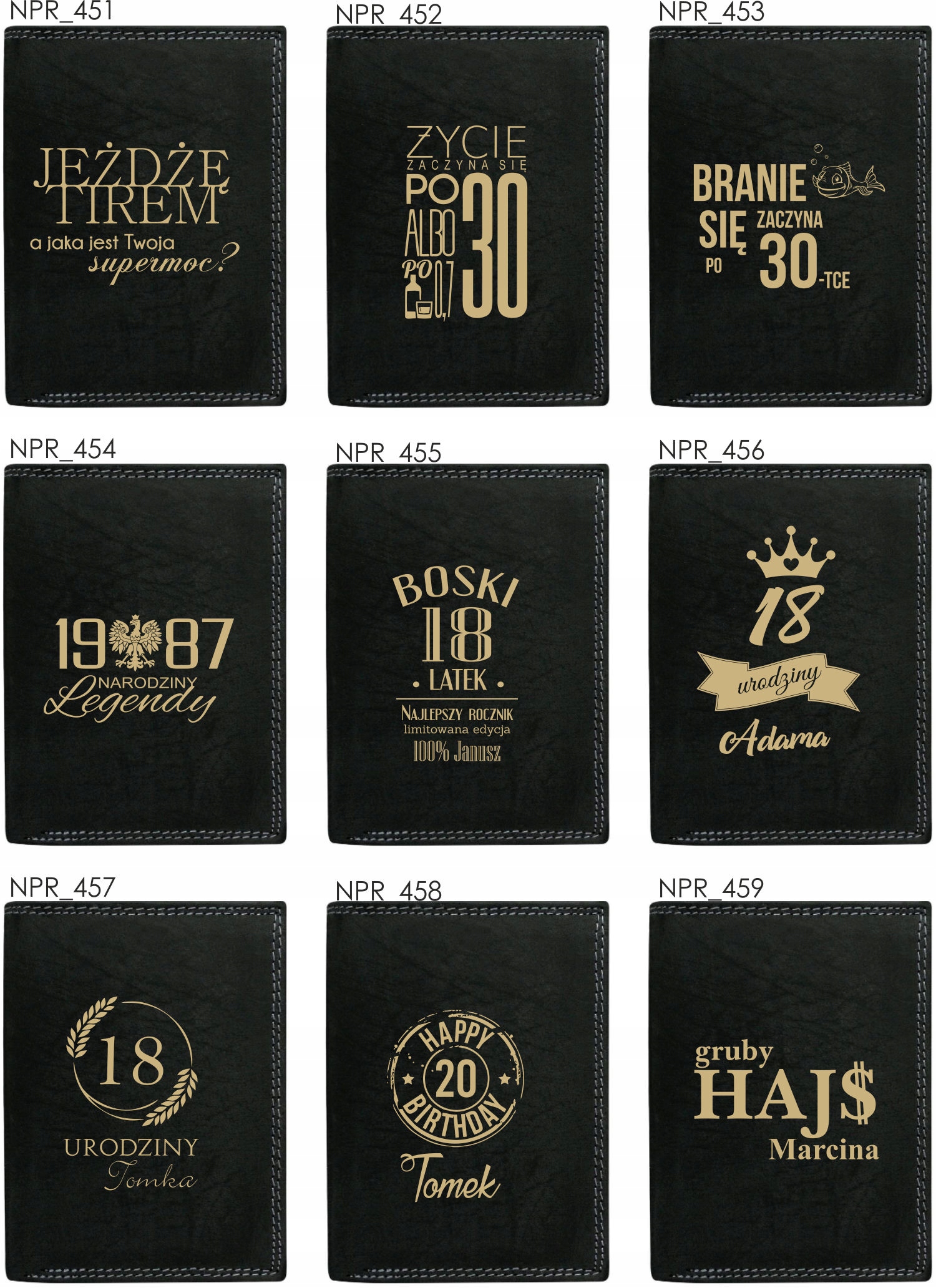 Eleganki męski portfel 100% SKÓRA dla strażaka