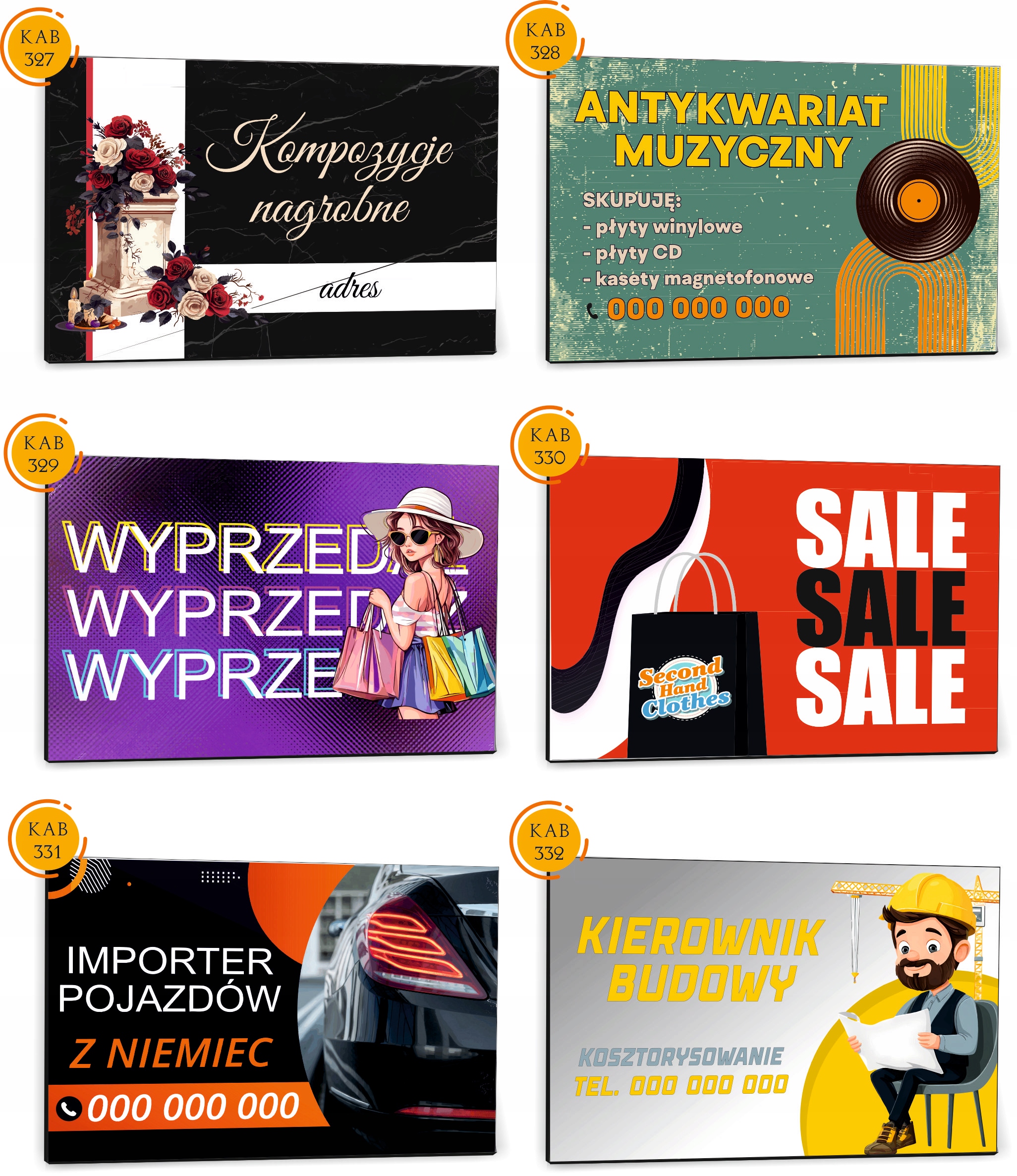 Tabliczka reklamowa szyld dibond 40x30 NADRUK udładanie kostki brukowej