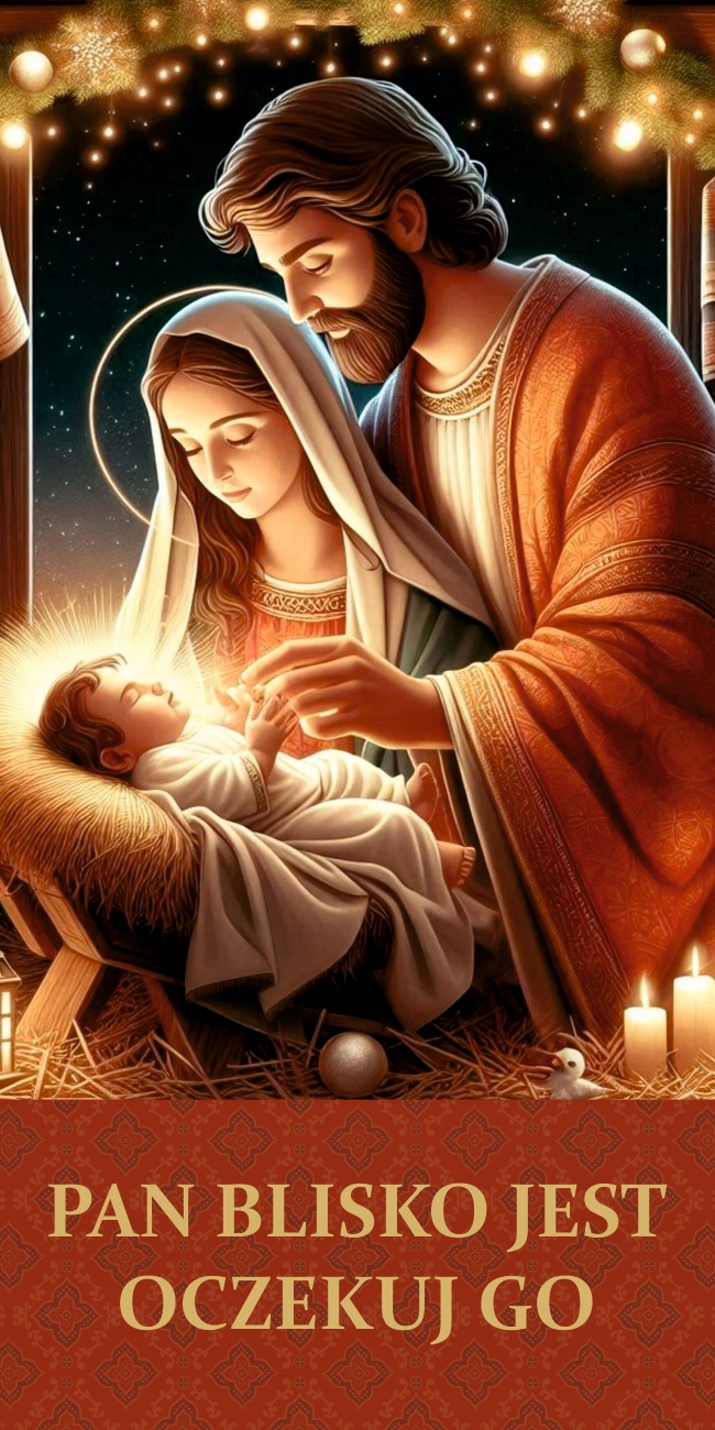 Baner religijny ADWENTOWY PAN BLISKO JEST 120x60 cm różne wzory