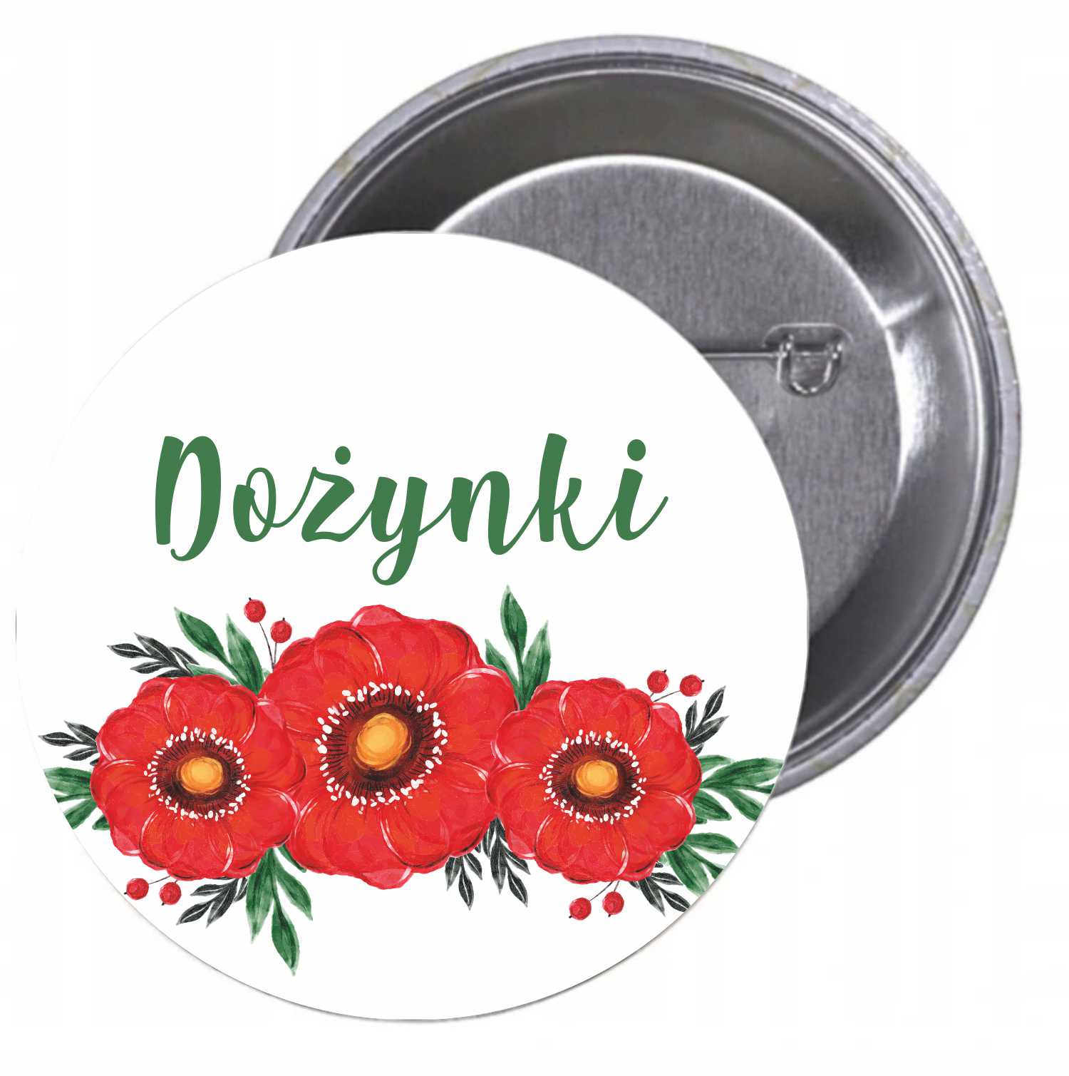 Przypinki buttony TANIO DOŻYNKI z grafiką