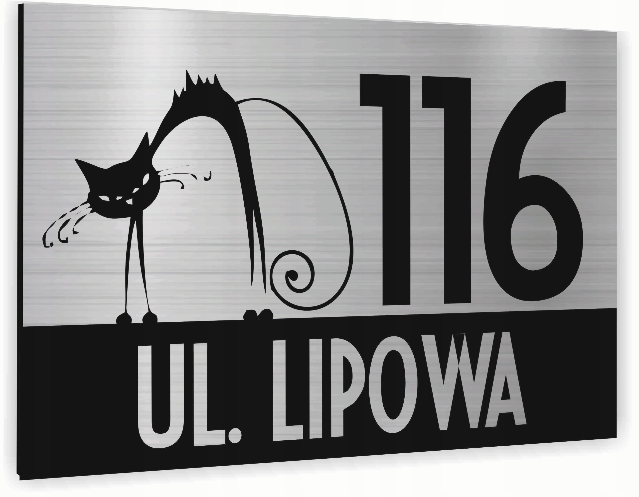 Tabliczka Tablica ADRESOWA srebrna DIBOND 20x15 numer domu ul. duży wybór