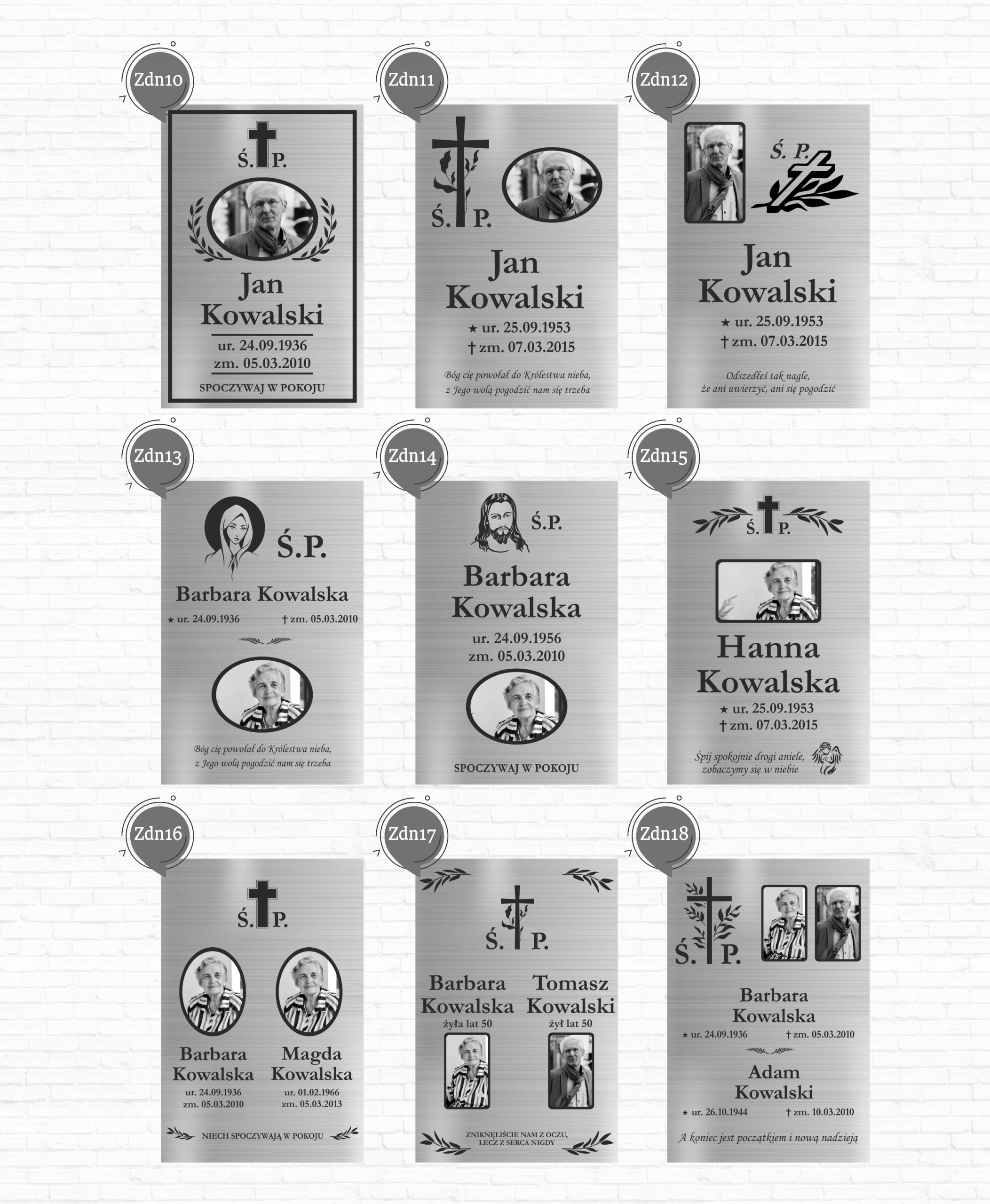 TABLICZKA NAGROBNA NAGROBKOWA ze zdjęciem ALUMINIOWA DIBOND UV 40x30 cm