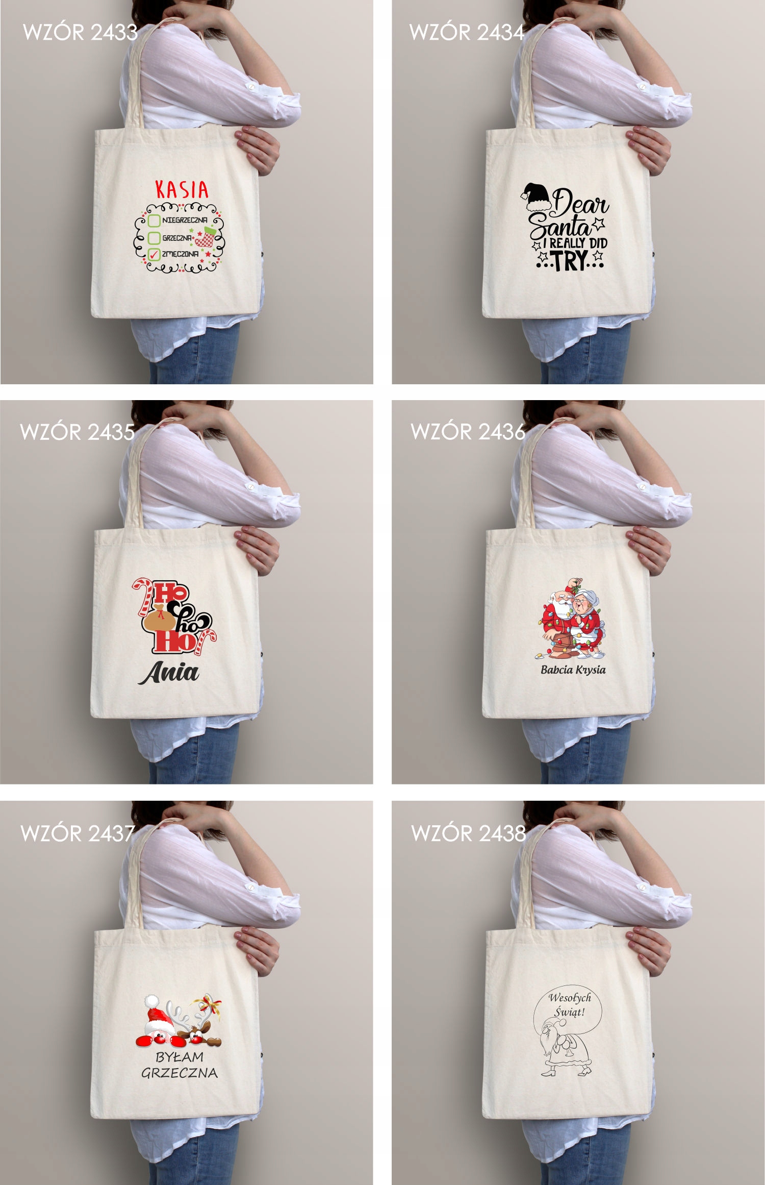 Eko Torba z imieniem PREZENT ŚWIĄTECZNY MIKOŁAJ