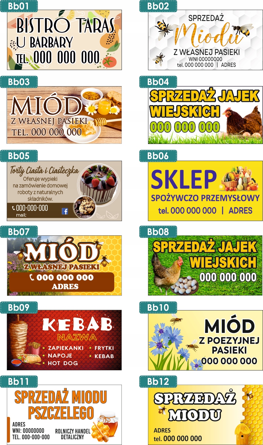 BANER REKLAMOWY szyld projekt 130x80 cm TARTAK