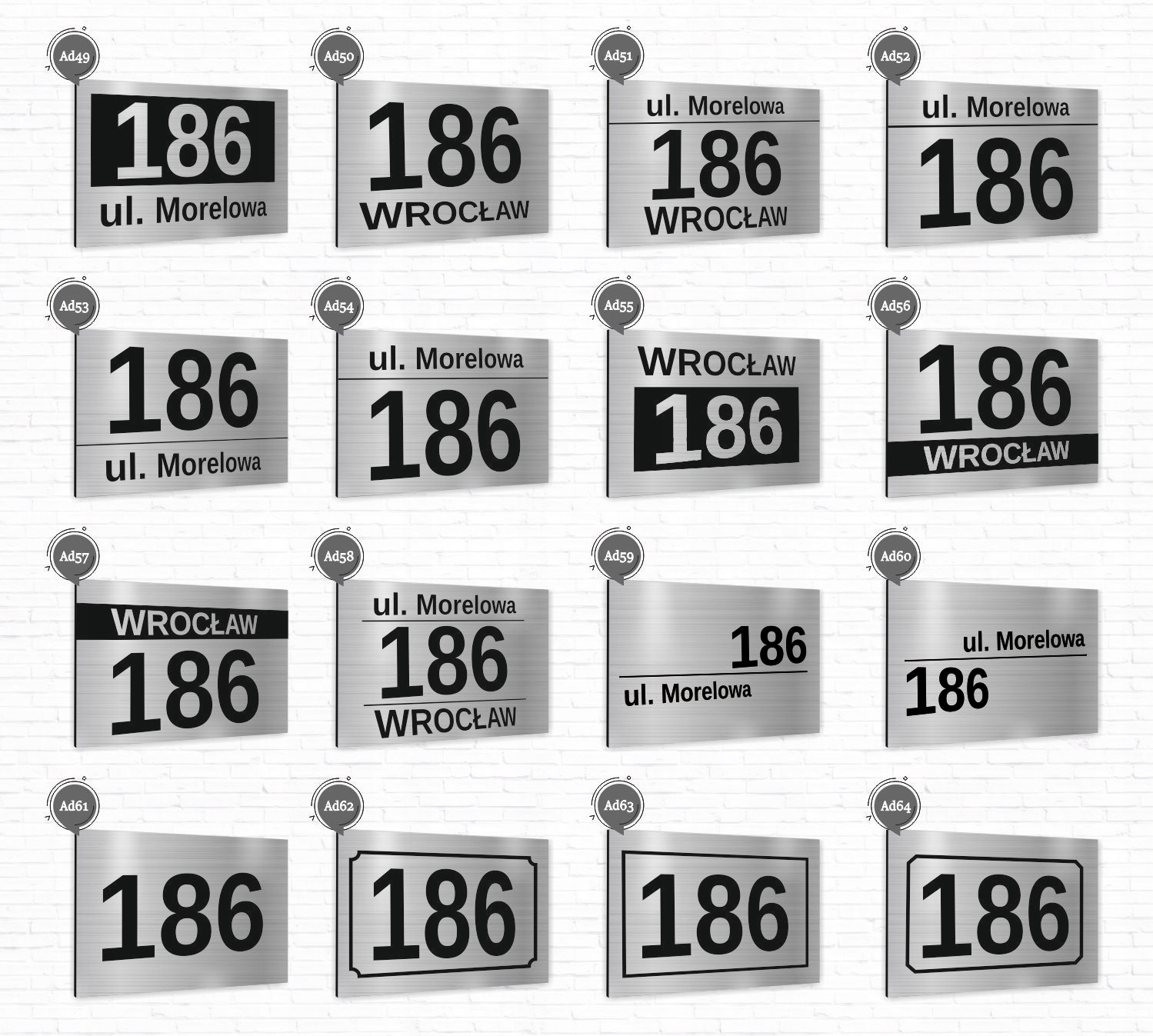 Tabliczka ADRESOWA ALUMINIOWA Tablica NUMER DOMU