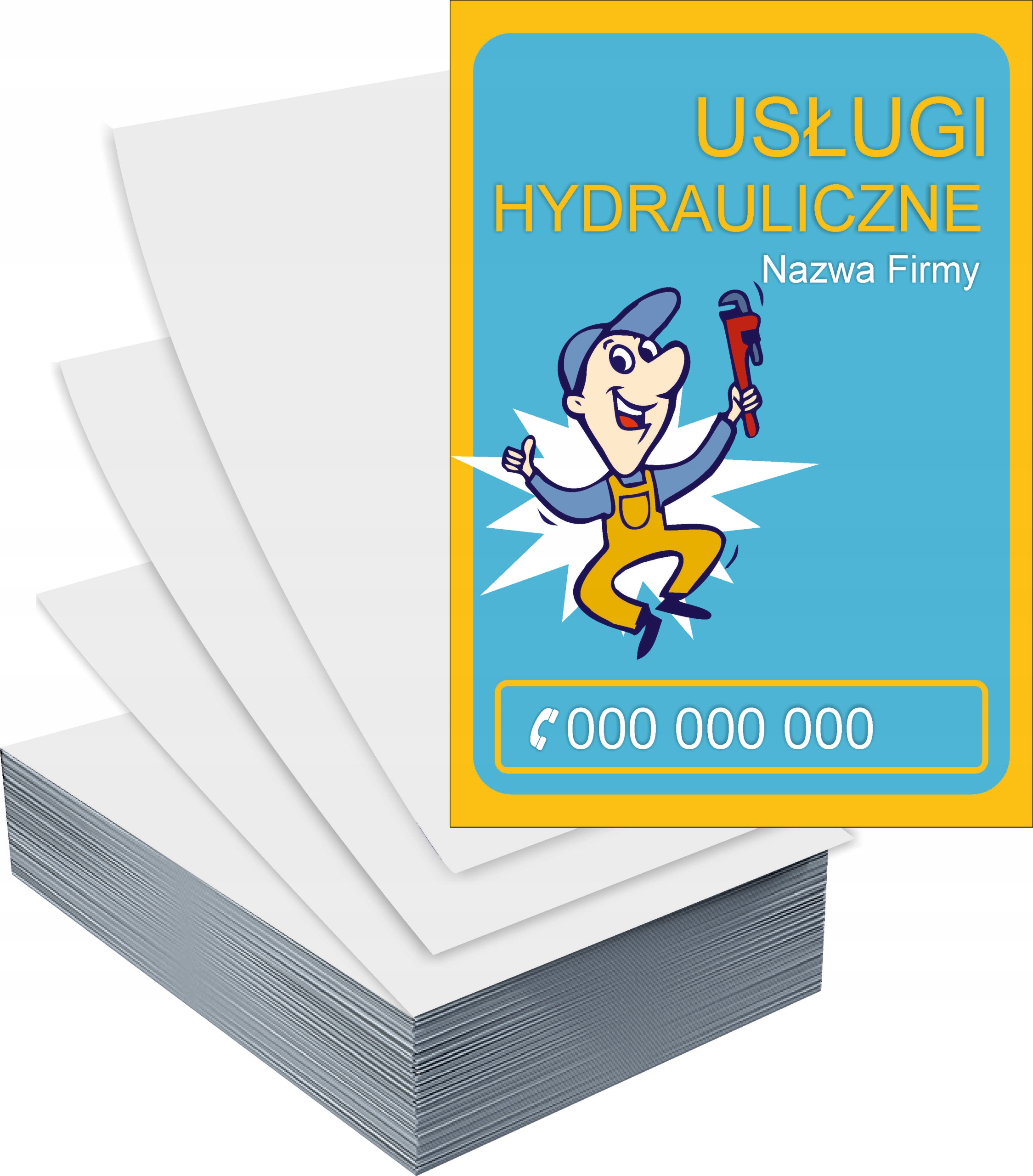 Ulotki A4 5000szt reklamowe firmowe USŁUGI HYDRAULICZNE duży wybór