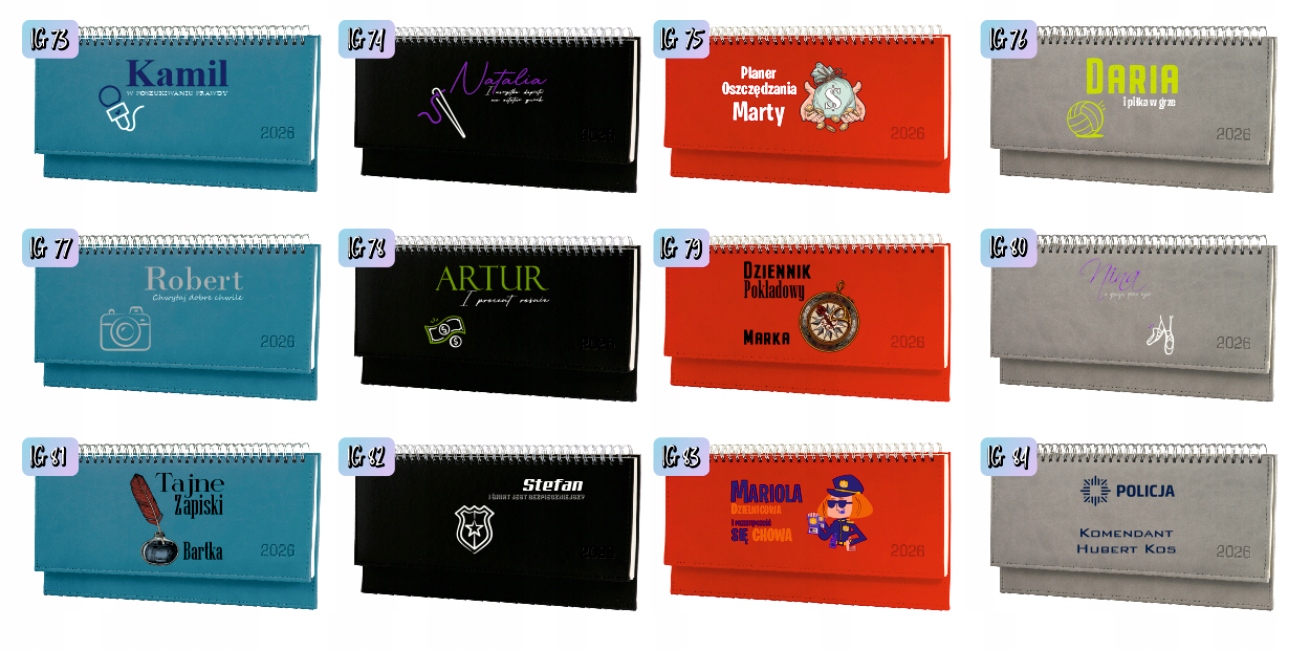 TERMINARZ STRAŻAKA personalizowany 2026 tygodniowy kalendarz biurkowy