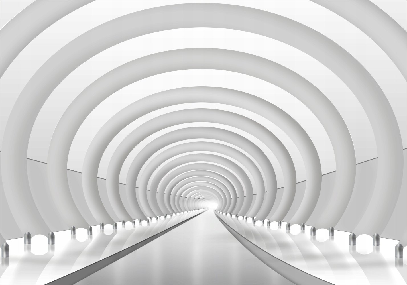 FOTOTAPETA 3D OPTYCZNA tunel na wymiar + klej