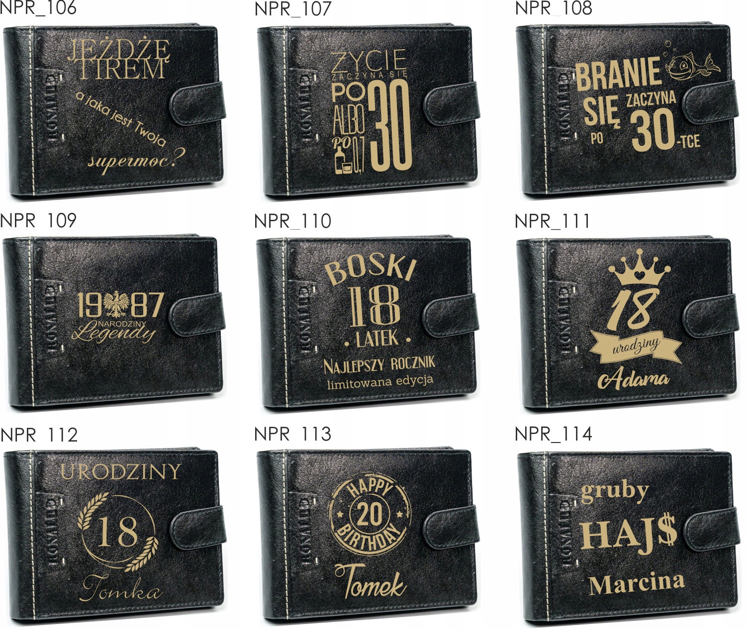 Portfel męski skóra z grawerem PREZENT dla brata