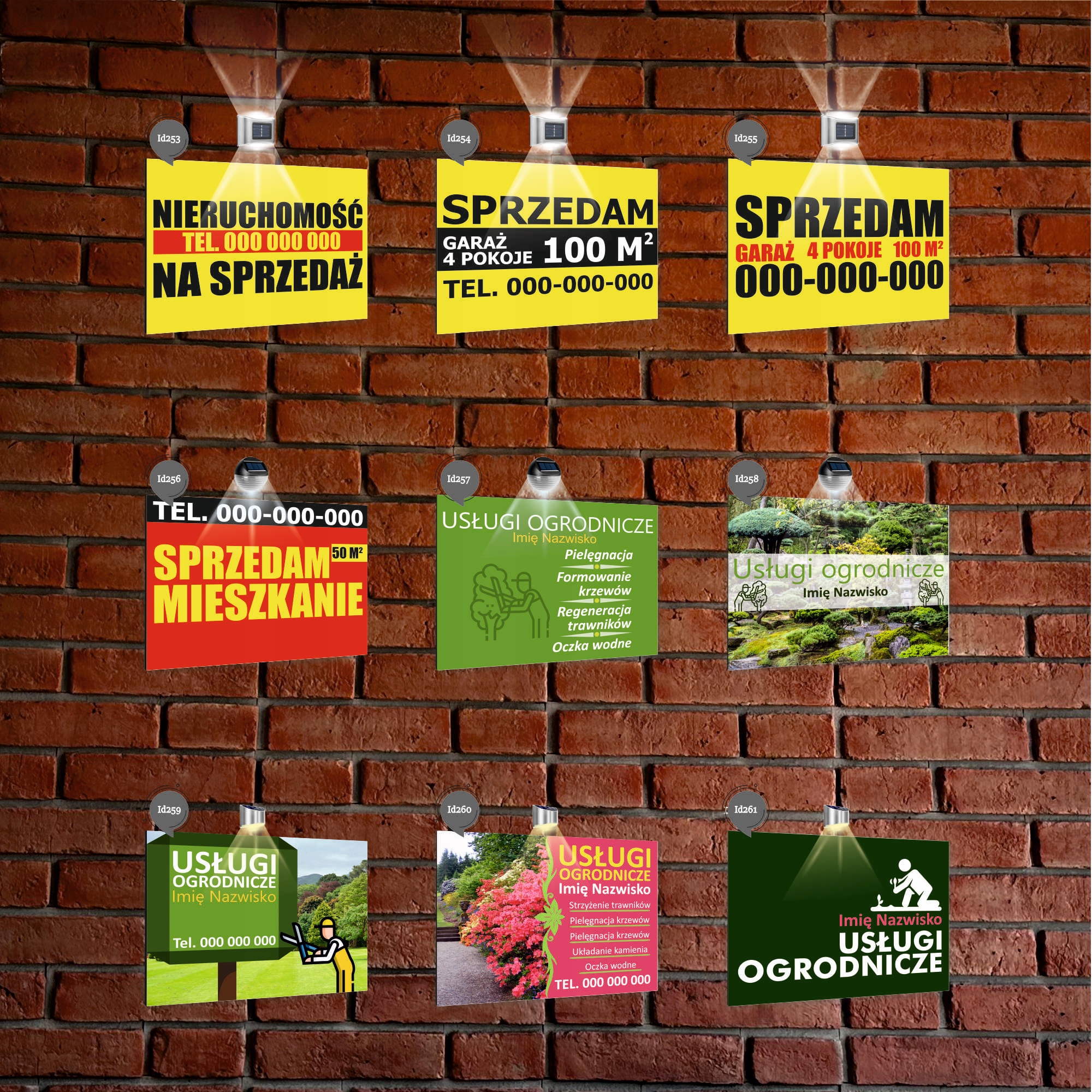 nadruk UV TABLICZKA reklamowa z lampką SZYLD 40x30 dibond SALA BANKIETOWA