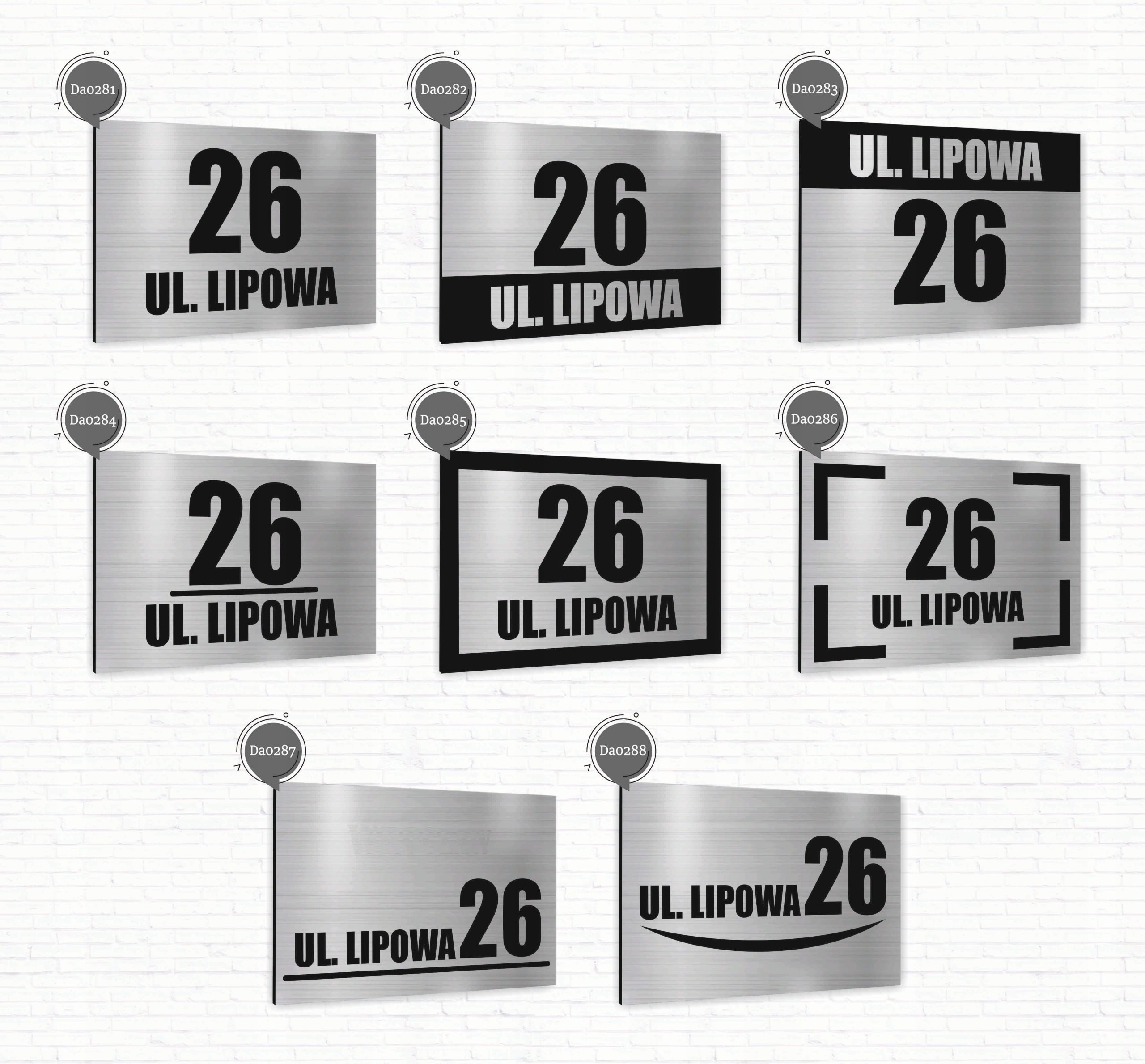 Tabliczka Tablica ADRESOWA złota DIBOND 30x20 numer domu ul. duży wybór