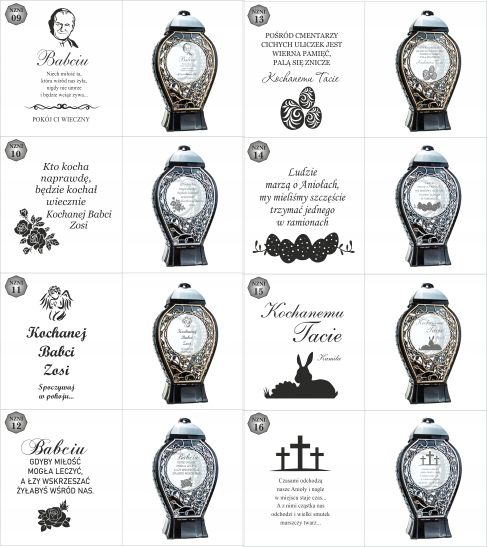 DUŻY Znicz personalizowany z datą napisem tekstem imieniem unikalny