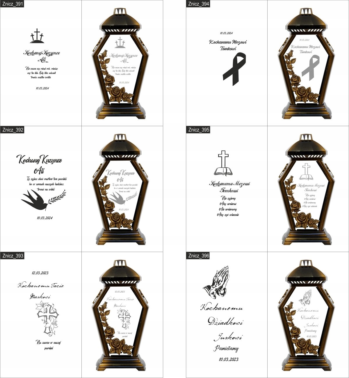 ZNICZ kapliczka Kochanej Żonie grawer z dedykacją