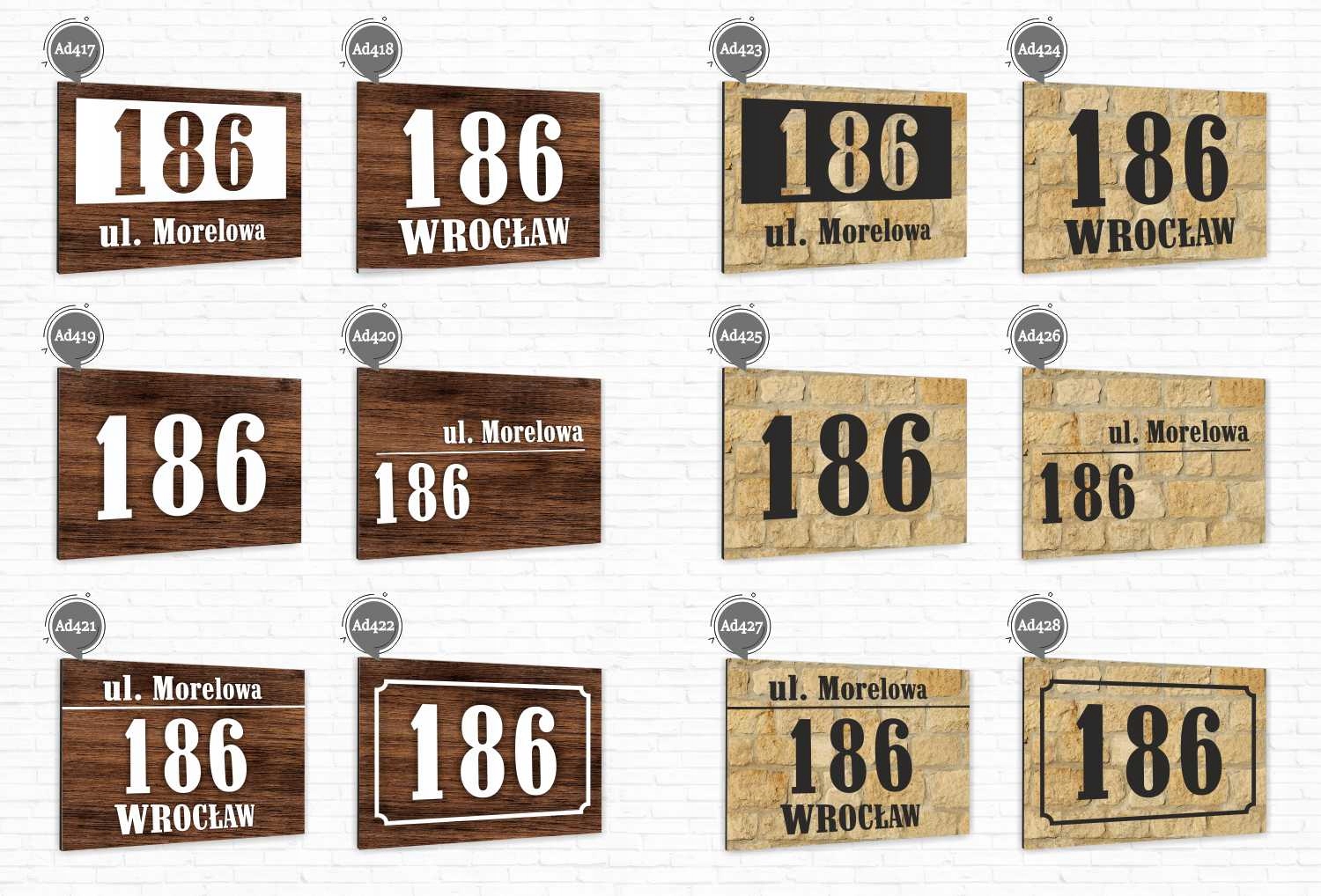 DUŻA Tabliczka ADRESOWA ALUMINIOWA 30x20 numer dom