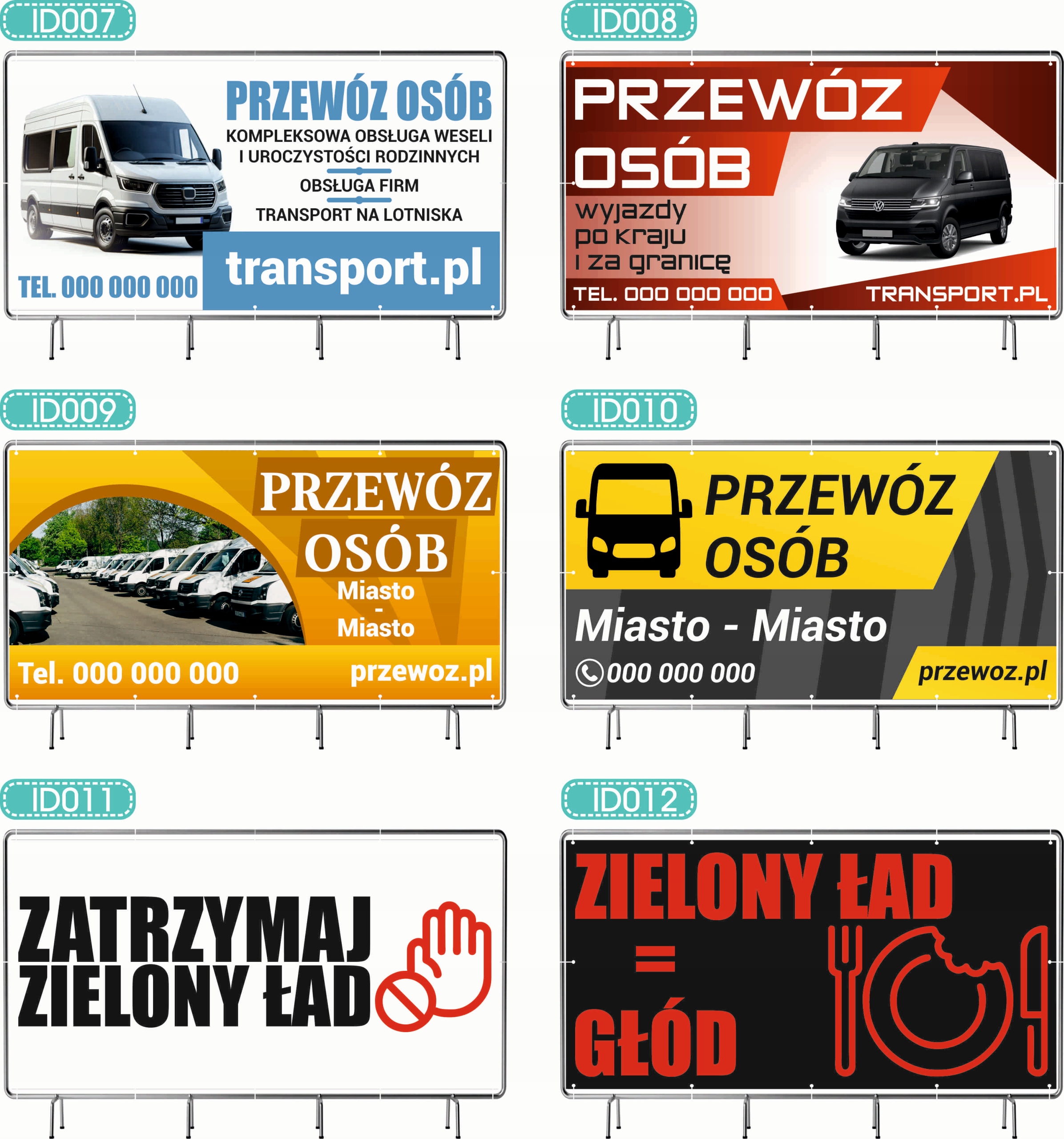 BANER REKLAMOWY 200x100cm projekt w cenie różne wzory KONTROLA POJAZDÓW