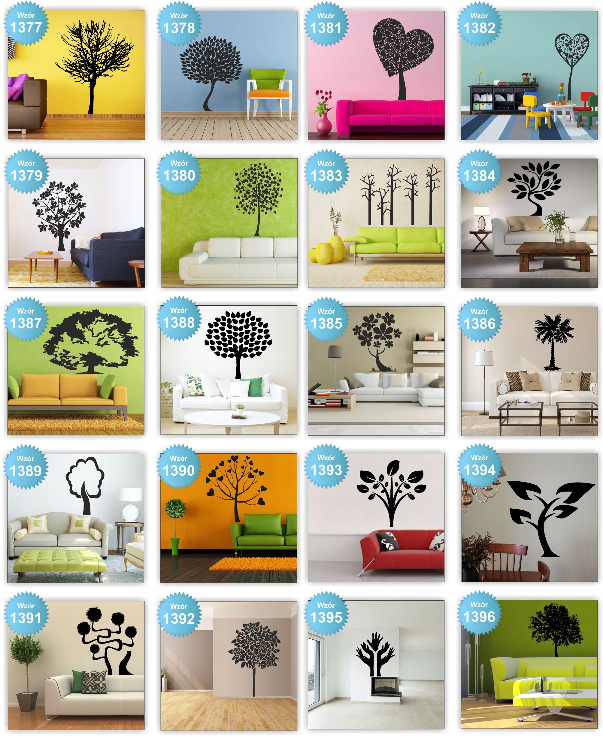 NAKLEJKI na ścianę ścienne DRZEWO drzewa 160cm