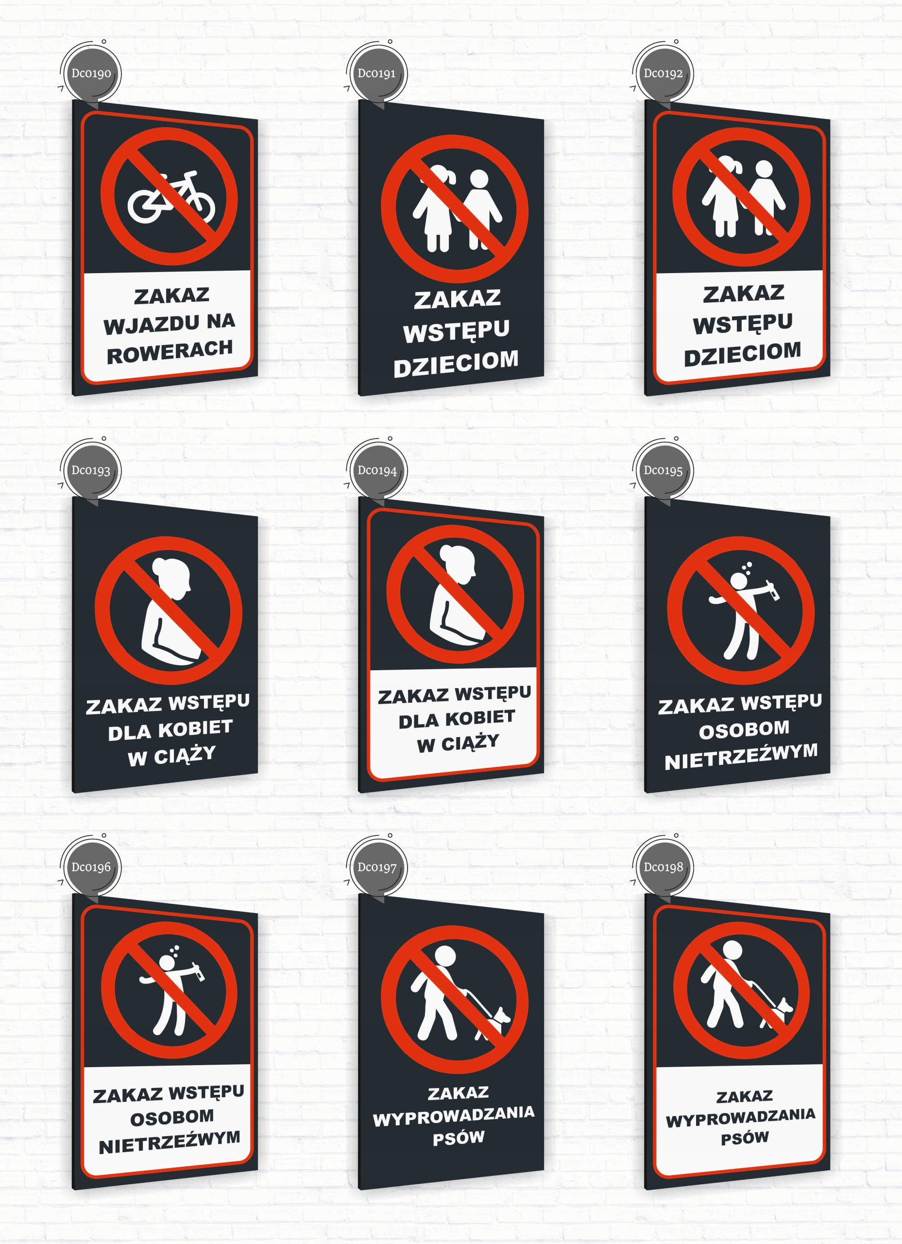 Tabliczka znak informacyjny 40x30 Antracyt ZAKAZ WSTĘPU DZIECIOM Dibond