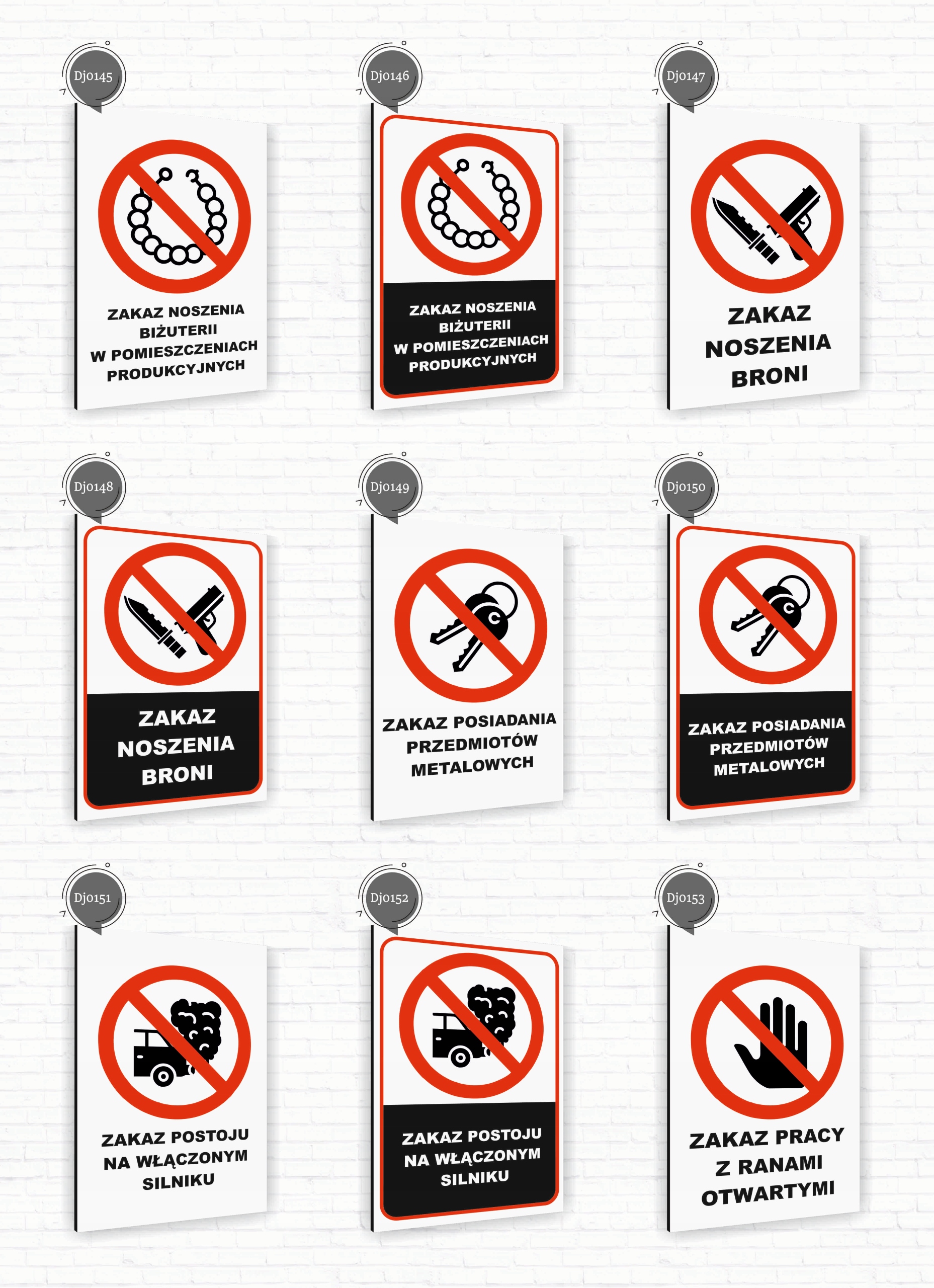 Tabliczka znak informacyjny 40x30 Biała ZAKAZ OPIERANIA SIĘ Nierdzewna