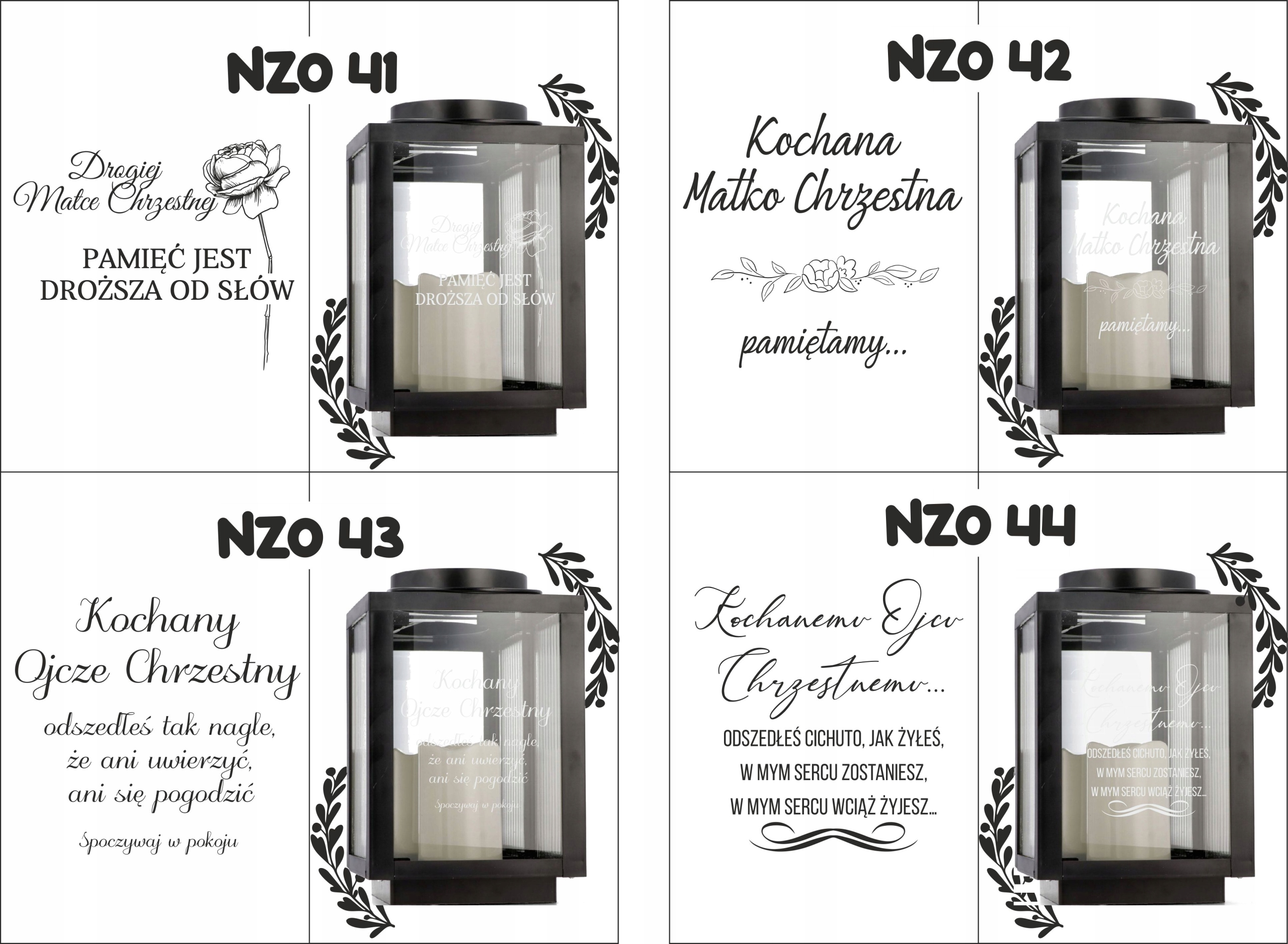 Latarenka na cmentarz z imieniem datą pamiątkowy znicz z osobistym tekstem