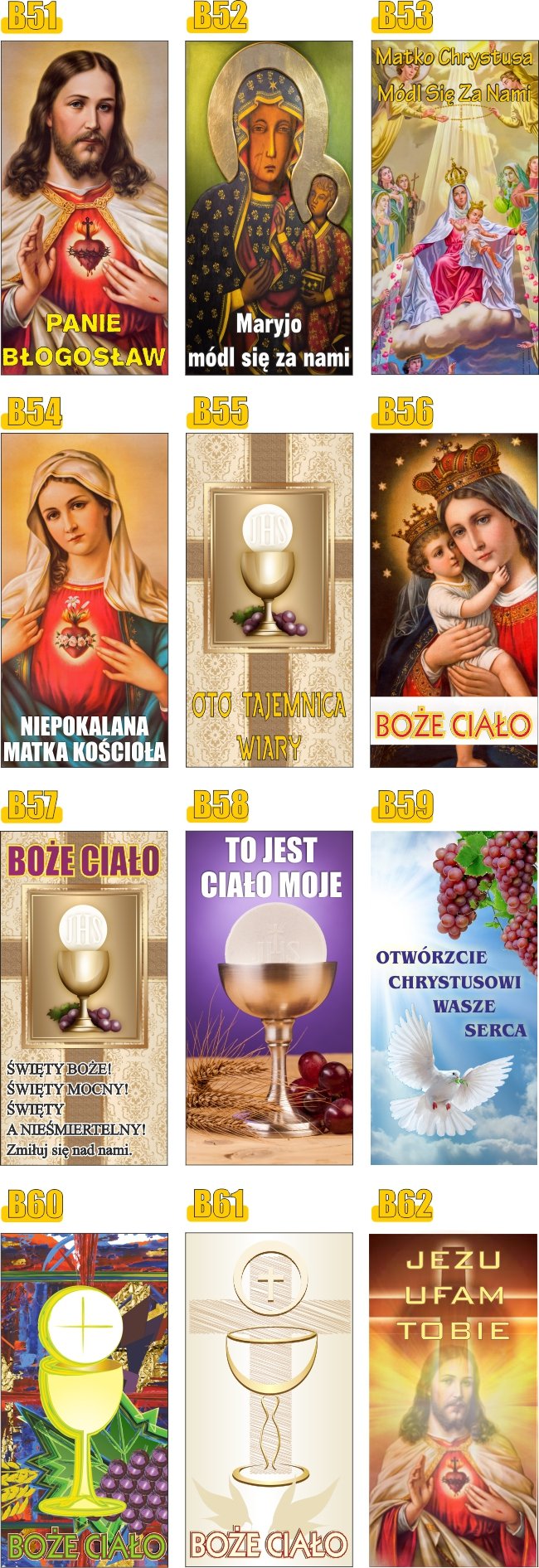 BANER NA BOŻE CIAŁO dekoracja OŁTARZA gotowy 2x1m Religijny Kościół