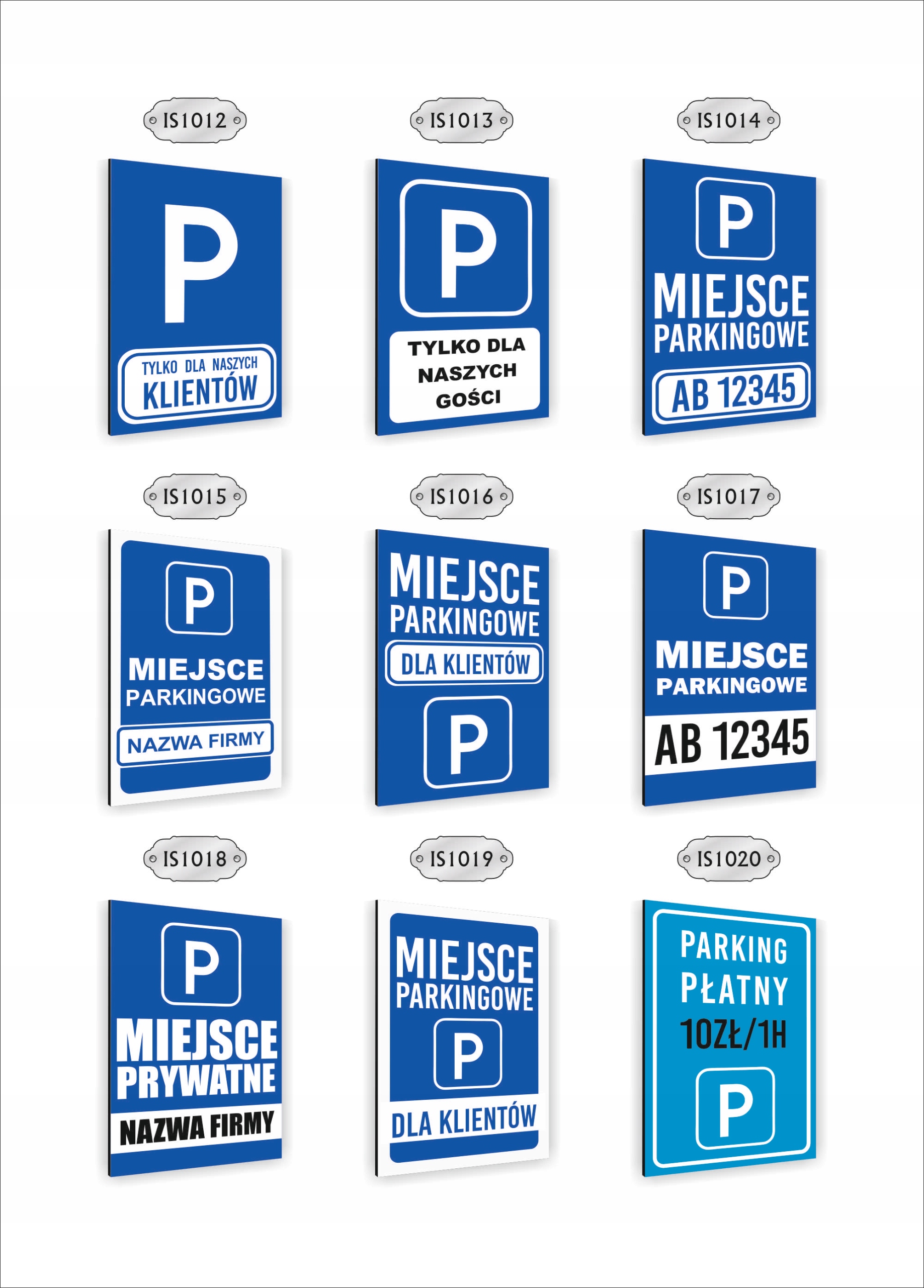 Tabliczka znak informacyjny nadruk 20x15 MIEJSCE PARKINGOWE DLA KLIENTÓW