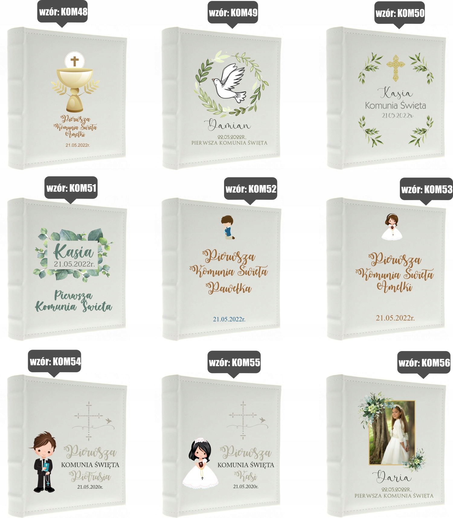 PAMIĄTKA PIERWSZEJ KOMUNII ŚWIĘTEJ ALBUM ZDJĘCIA