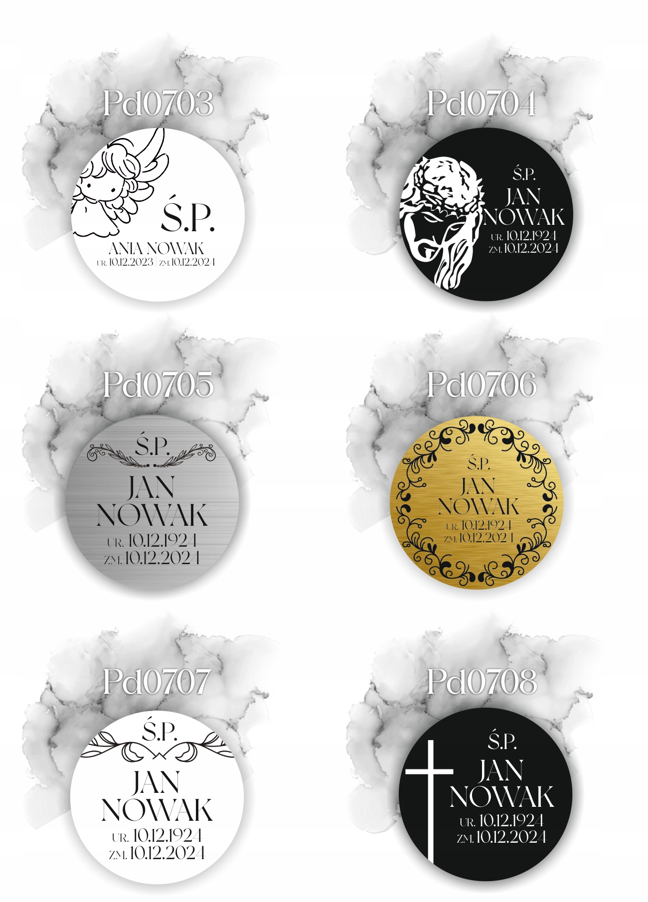 Elegancka Tabliczka Grawerowana na Urnę Personalizowana IMIĘ DATA