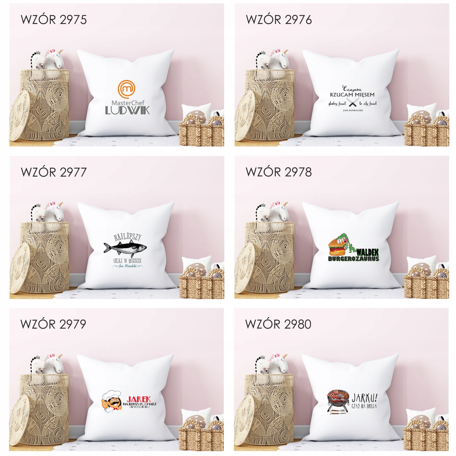 Poduszka z imieniem napis PREZENT MASTERCHEF