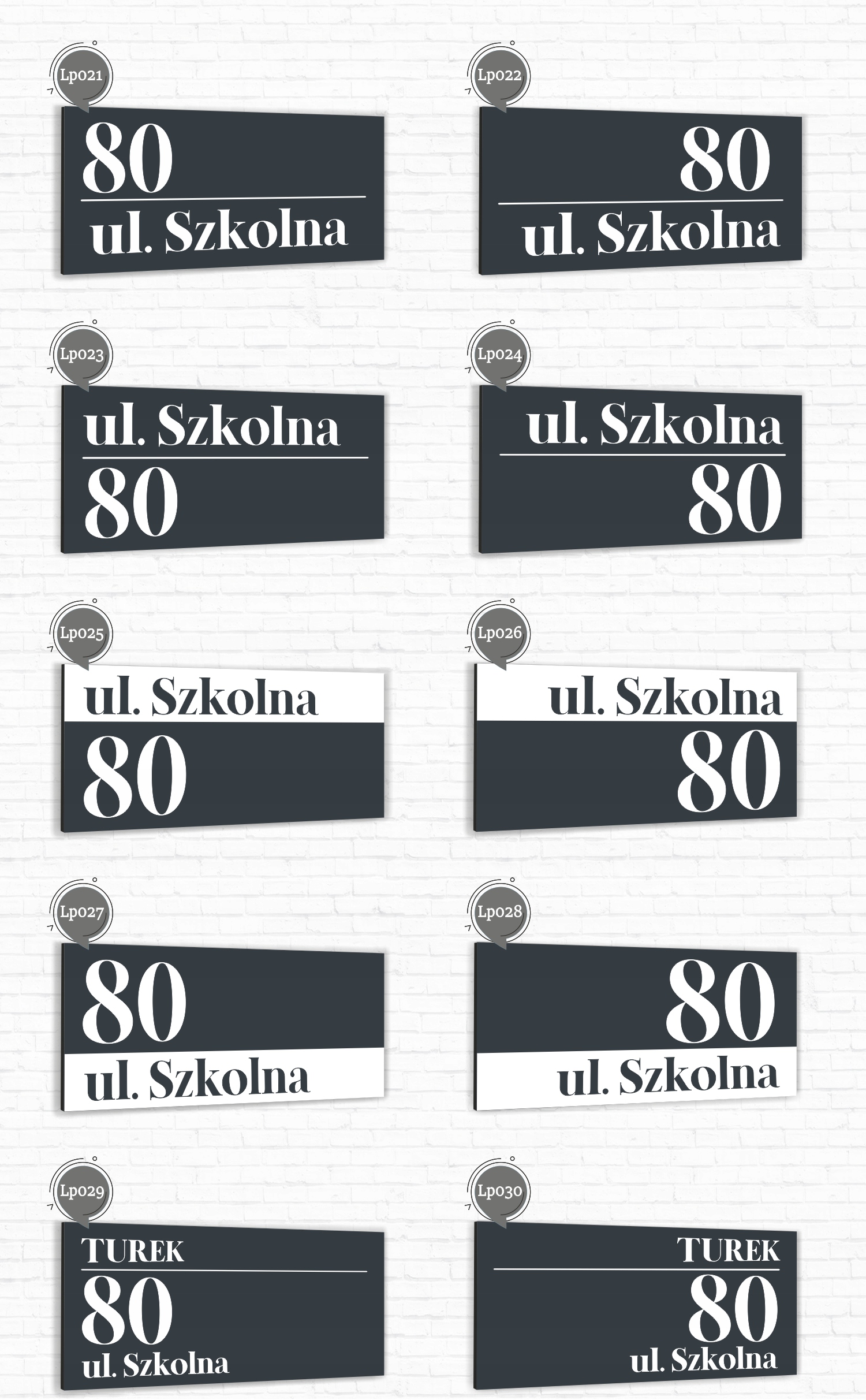 METALOWY NUMER DOMU DUŻA Tabliczka ADRESOWA ALUMINIOWA 40x20 numer dom