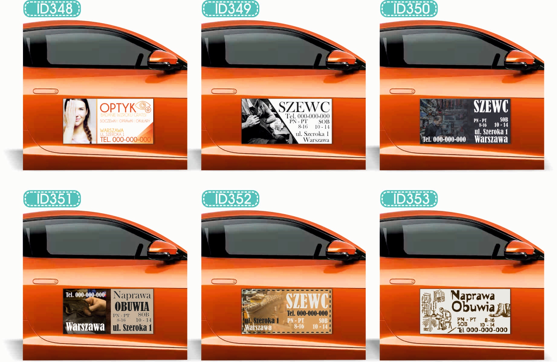 Magnes na samochód reklama magnetyczna 60x30 ORYGINALNA CHEMIA Z NIEMIEC