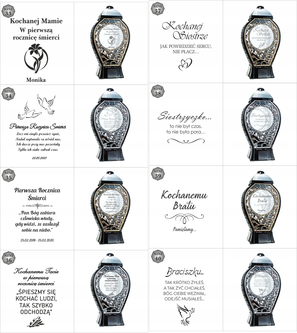 DUŻY Znicz personalizowany z datą napisem tekstem imieniem unikalny