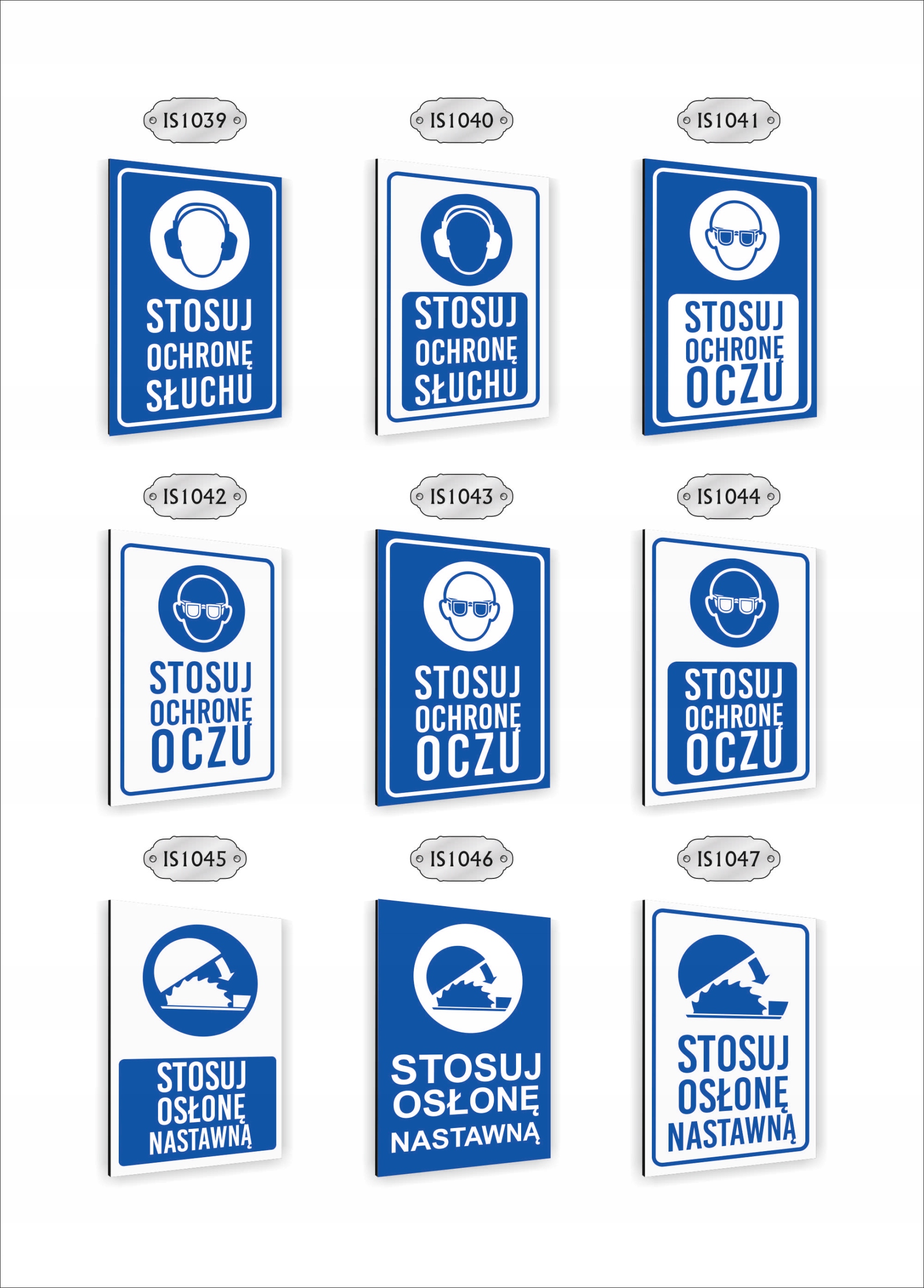 Tabliczka znak informacyjny nadruk uv dibond 40x30 STOSUJ OCHRONĘ OCZU