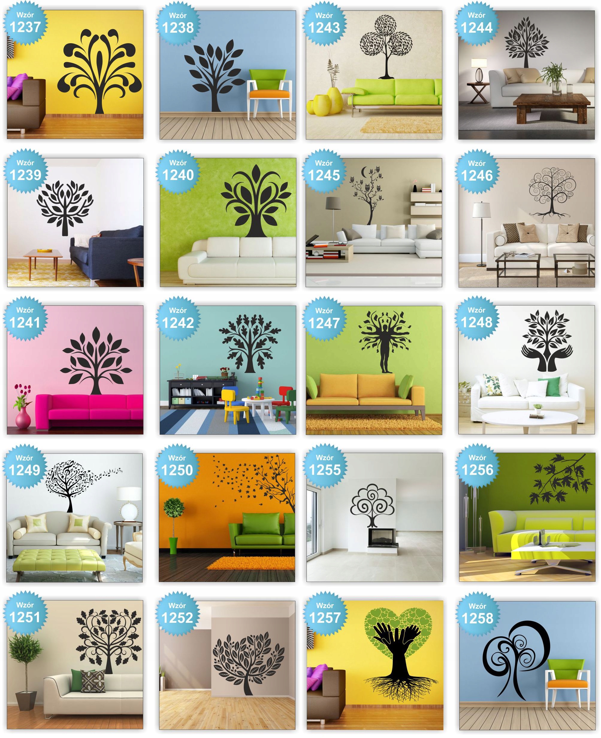 NAKLEJKI na ścianę ścienne DRZEWO drzewa 160cm