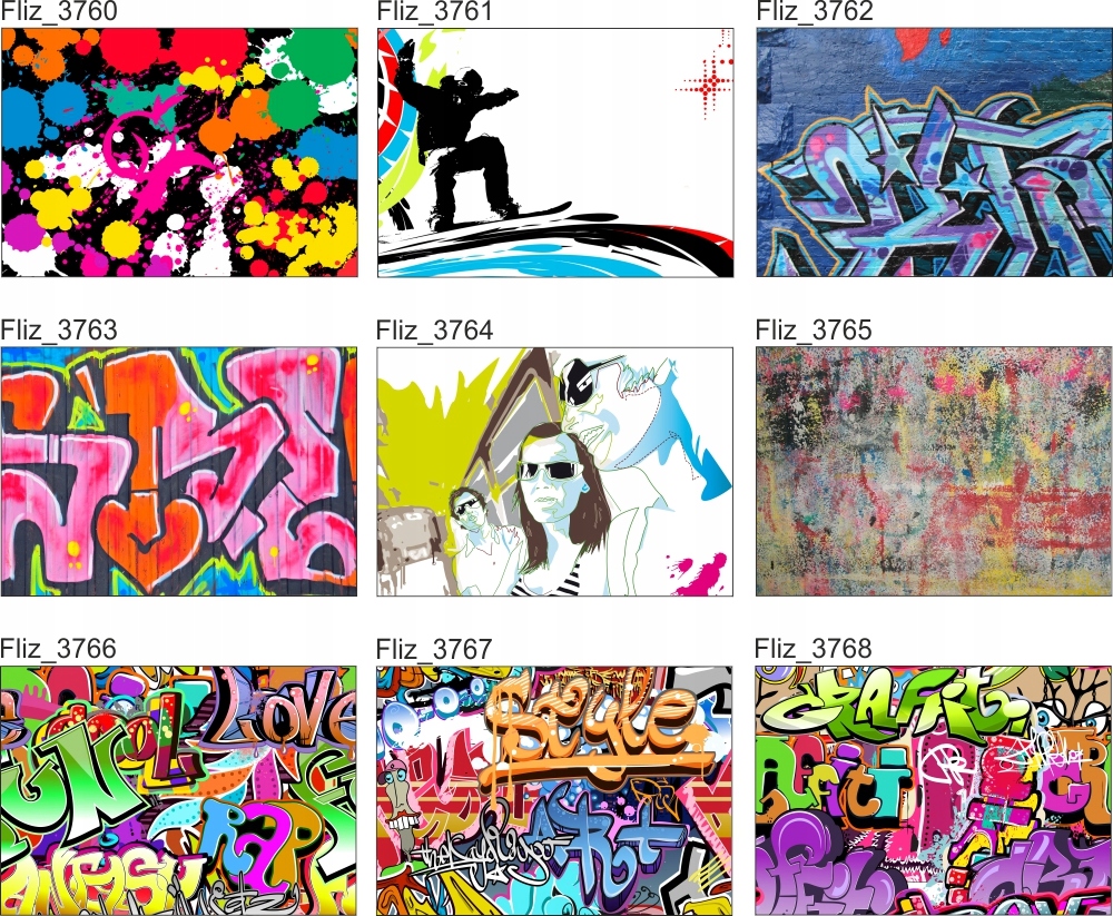 FOTOTAPETA MOTYW GRAFFITI POSTAĆ RYSUNEK