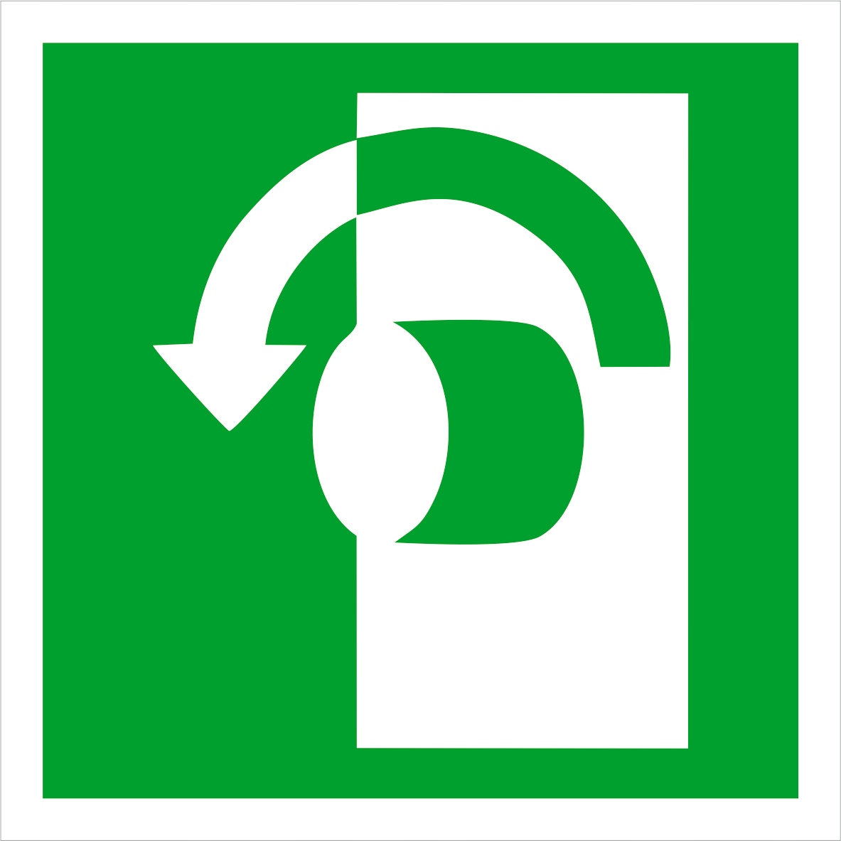 Tabliczka informacyjna ewakuacyjna grawer 10x10 Przekręcić aby otworzyć