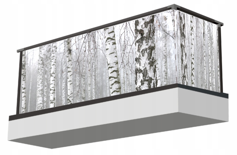 Osłona na balkon LAS WE MGLE brzozy NATURA TANIO