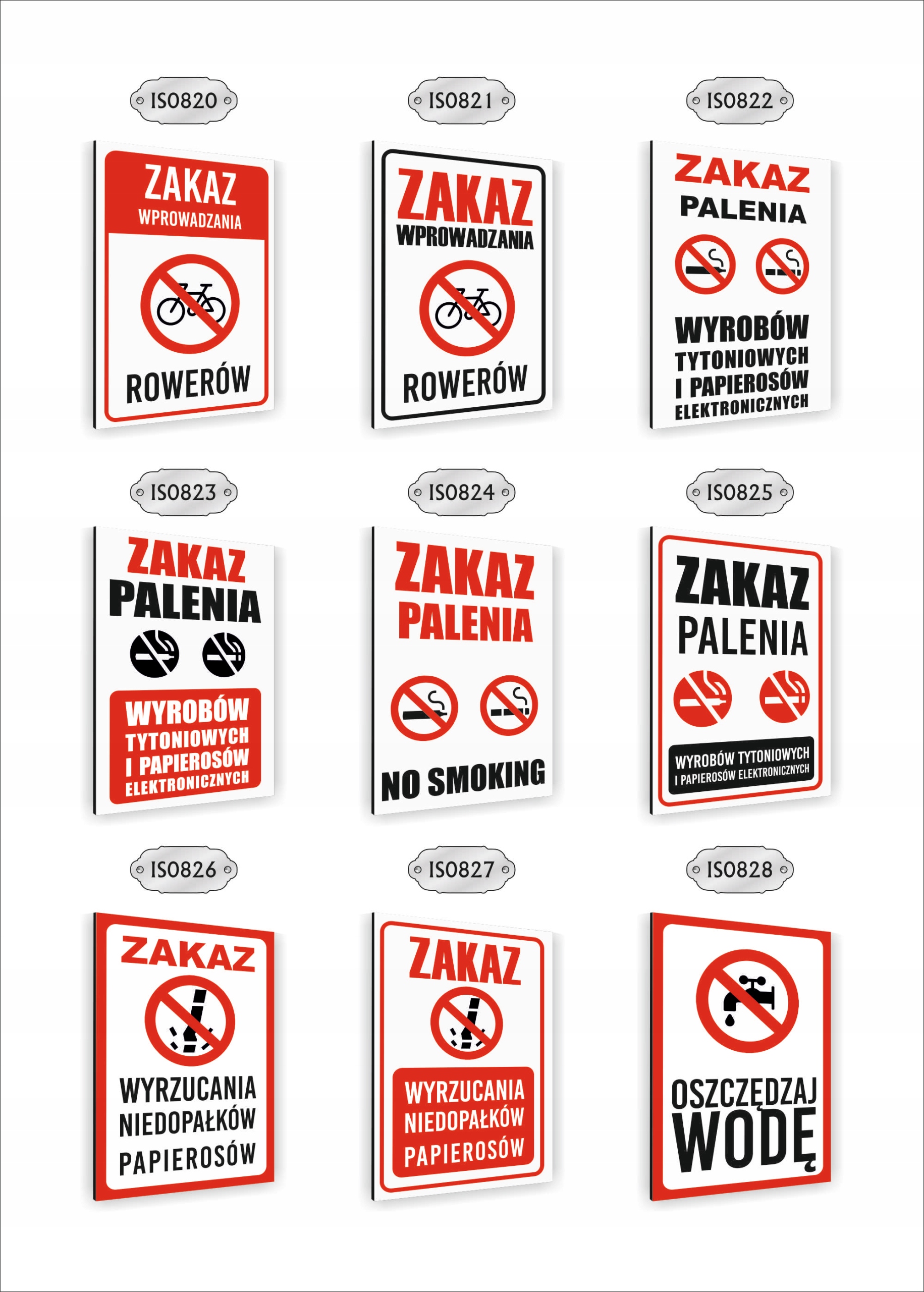 Tabliczka znak informacyjny dibond nadruk UV 30x20 ZAKAZ PARKOWANIA