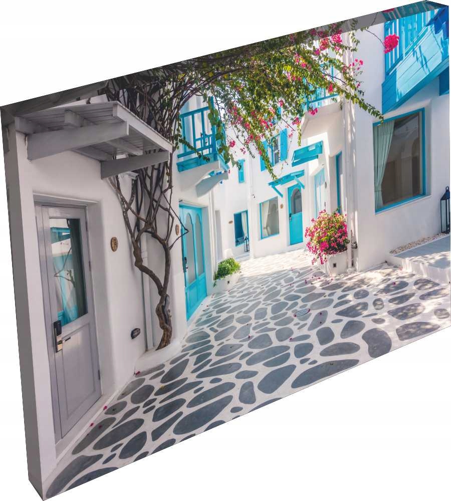 OBRAZ na płótnie ulica miasto widok Grecja 120x80