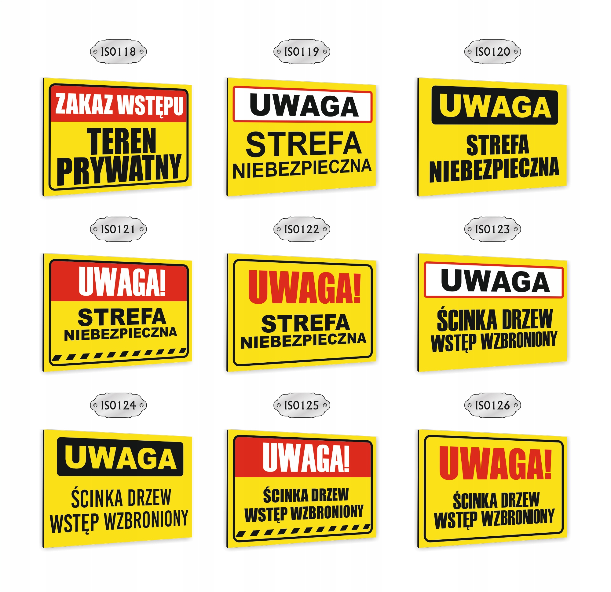 Tabliczka znak informacyjny dibond20X15 UWAGA WYKOPY