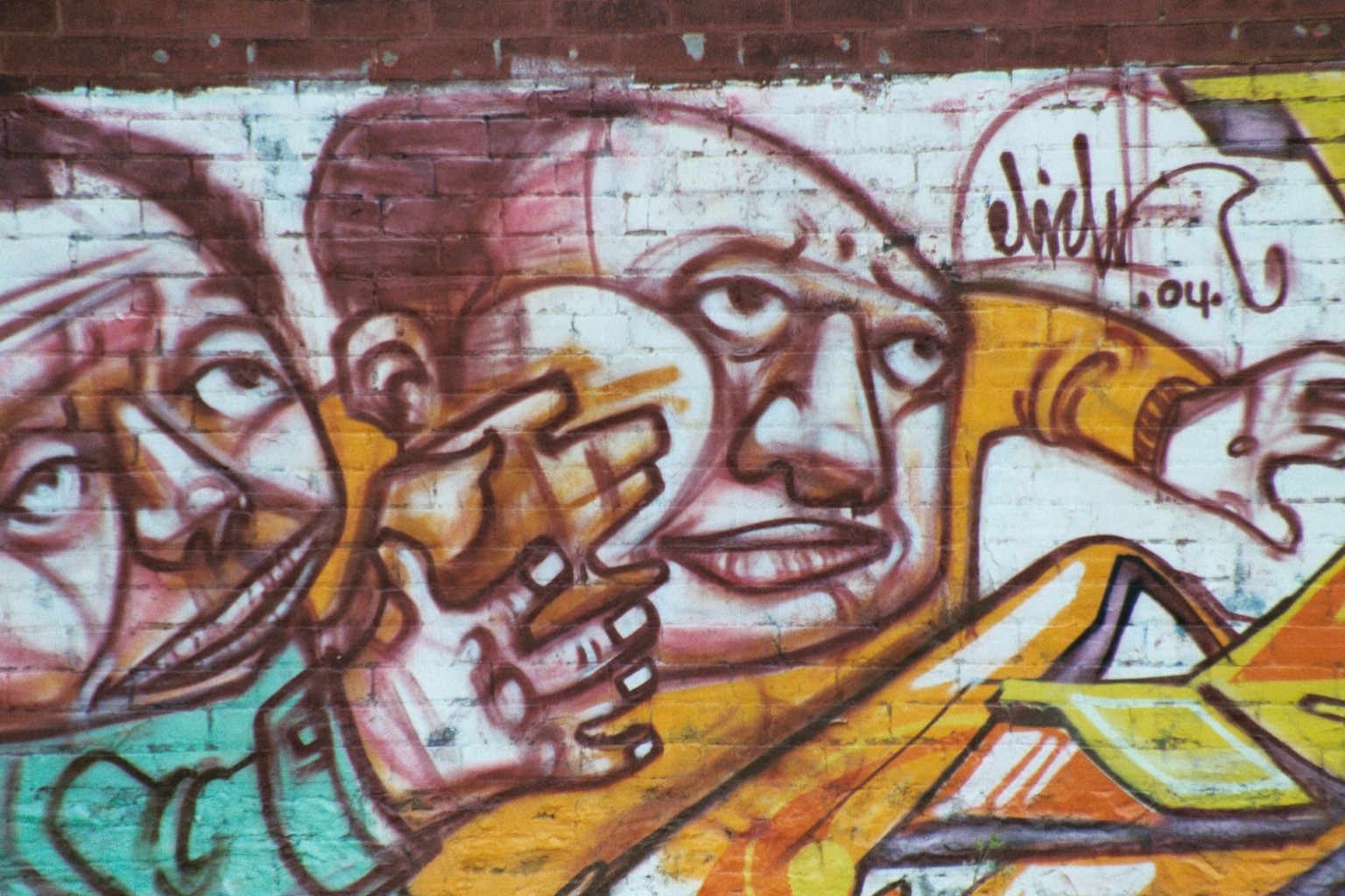 FOTOTAPETA POSTACIE SPRAY GRAFFITI MUR TWARZE