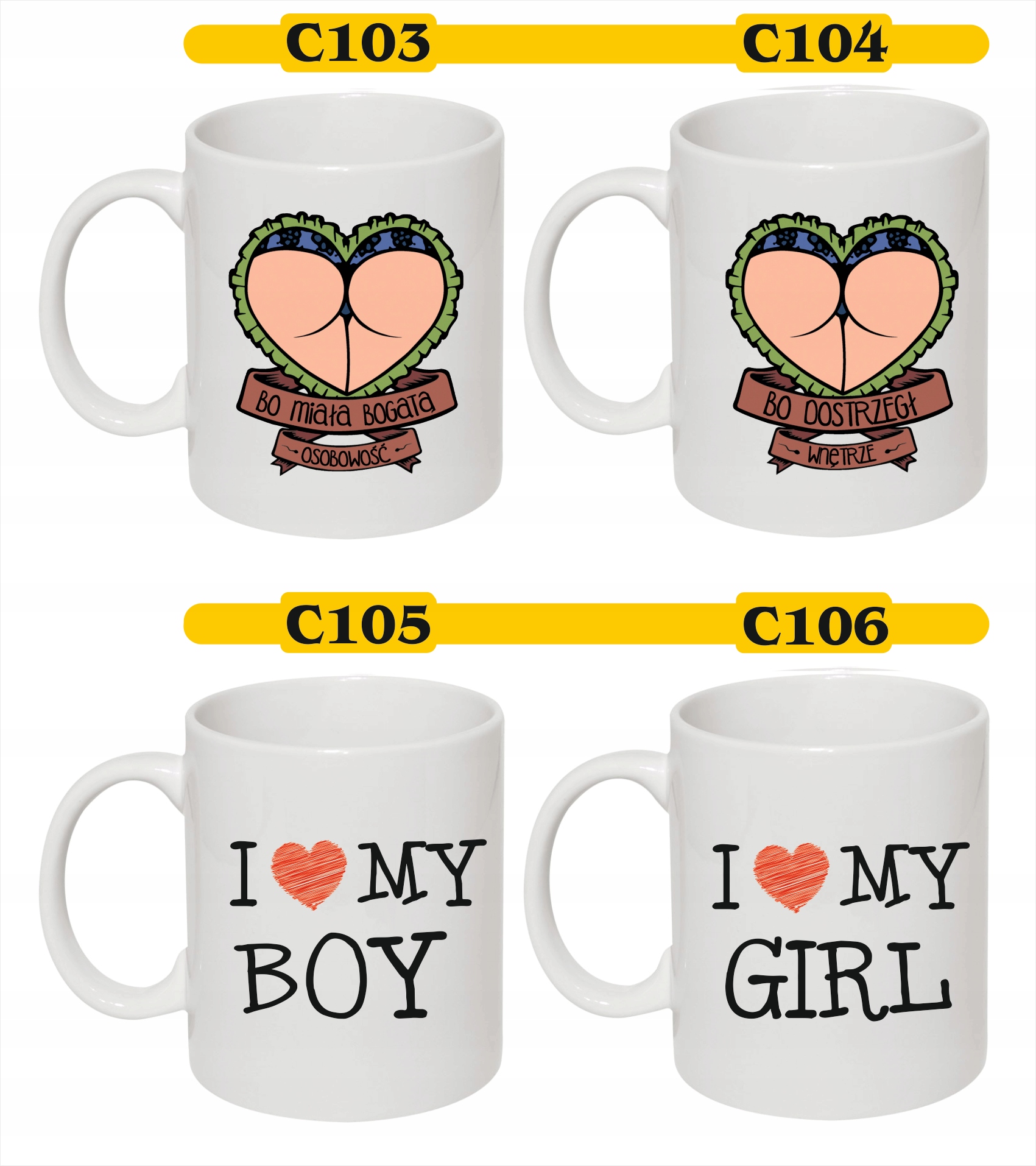 Kubki dla par prezent świąteczny dla znajomych HIT