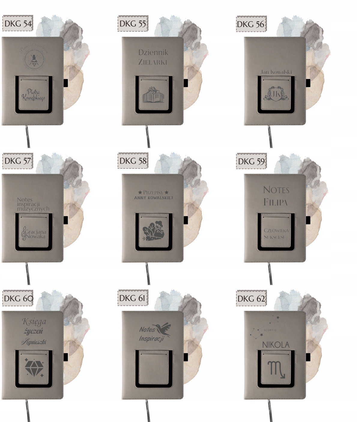 Notes z kieszonką notatnik A5 na prezent z imieniem dla adwokata grawer