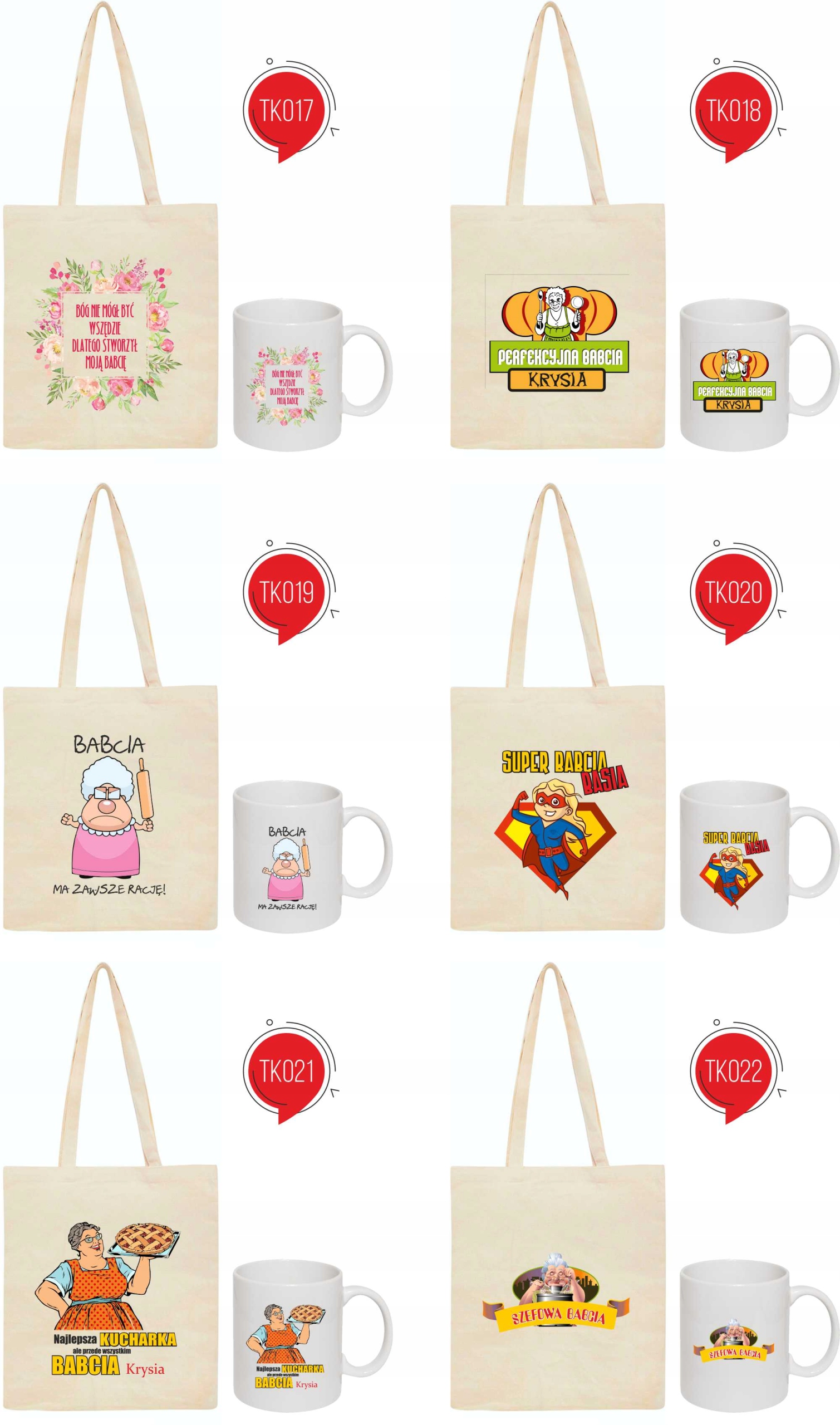 ZESTAW EKO TORBA + KUBEK NAJLEPSZA CIOCIA prezent